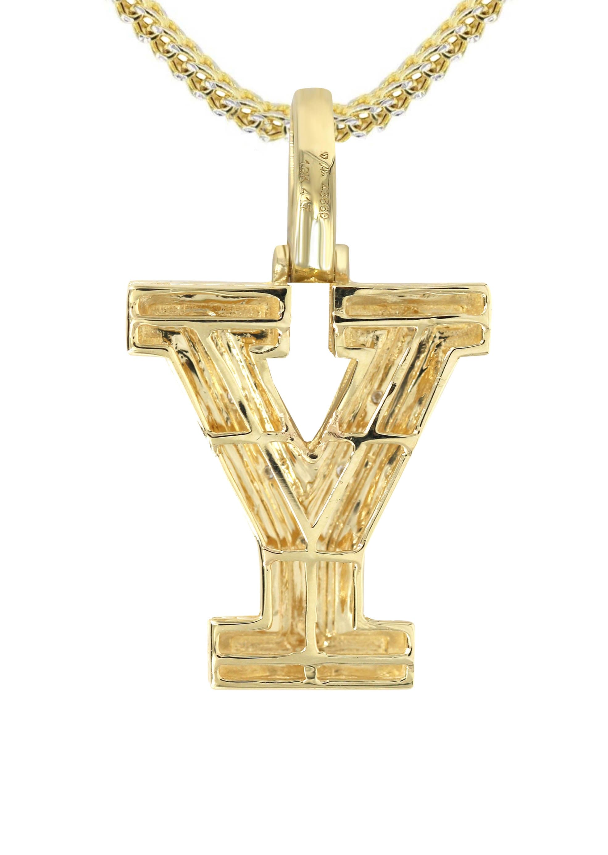 10K Yellow Gold Diamond Letter Y Necklace - 13.5 Grams | Elegant Personalized Jewelry Gift for Women, Perfect for Birthdays, Anniversaries & Special Occasions