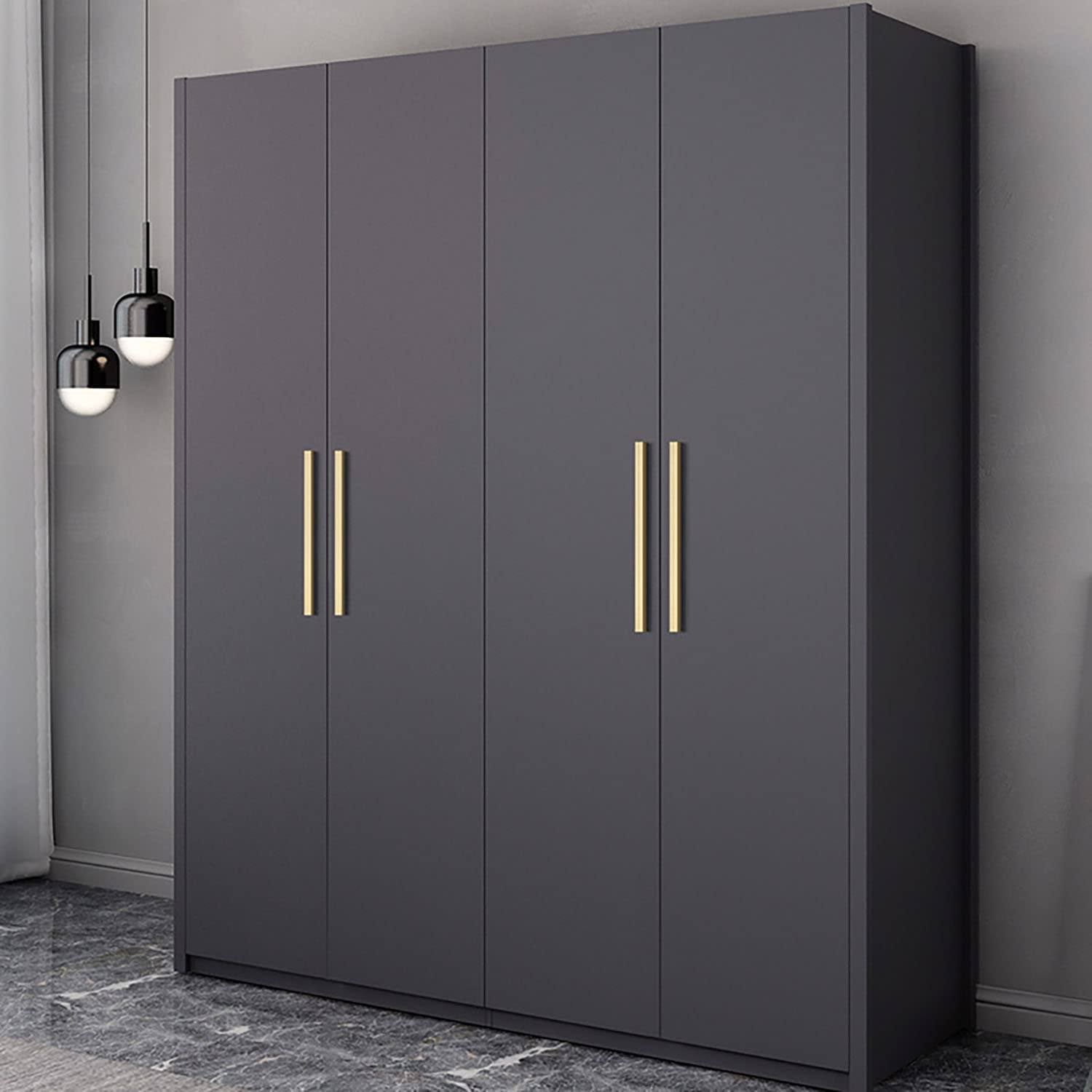 Brushed Brass Cabinet Handles - Modern Kitchen & Wardrobe Drawer Pulls - 50mm & 380mm Furniture Hardware Knobs - Perfect for Home Renovation & DIY Projects
