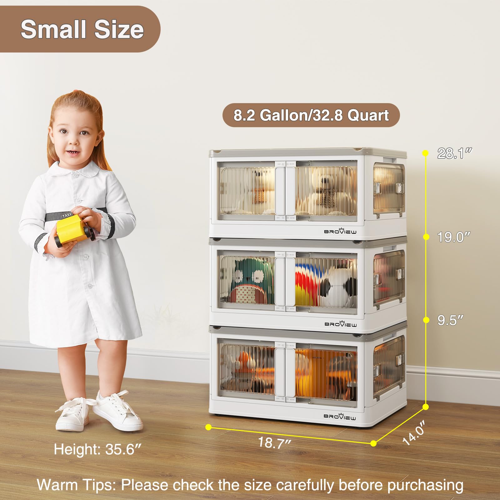V5 25 Gallon Plastic Storage Bins with Lids - 3 Pack Stackable Collapsible Storage Containers for Closet Organization, Folding Drawers with Wheels & Doors - Perfect for Home, Office, Garage & Closet Storage (White)