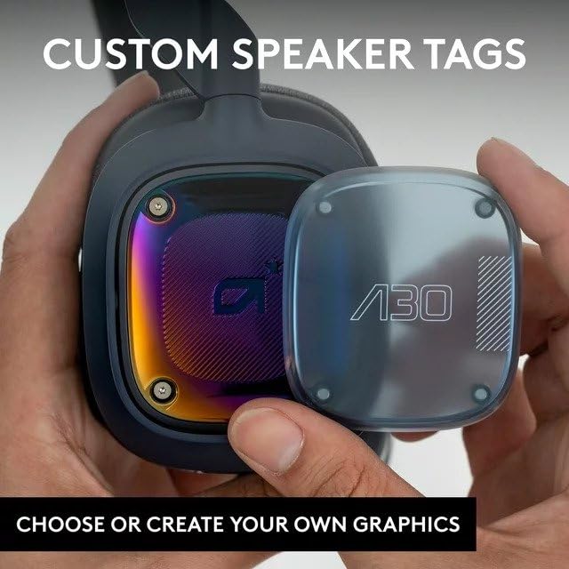 Logitech G Astro A30 Lightspeed Wireless Gaming Headset with Bluetooth, Dolby Atmos, 27H Battery - Detachable Mic, USB-C Charging for PS5, PS4, Nintendo Switch, PC & Mobile Gaming - Perfect for Competitive Play & Immersive Entertainment (Renewed, Navy)