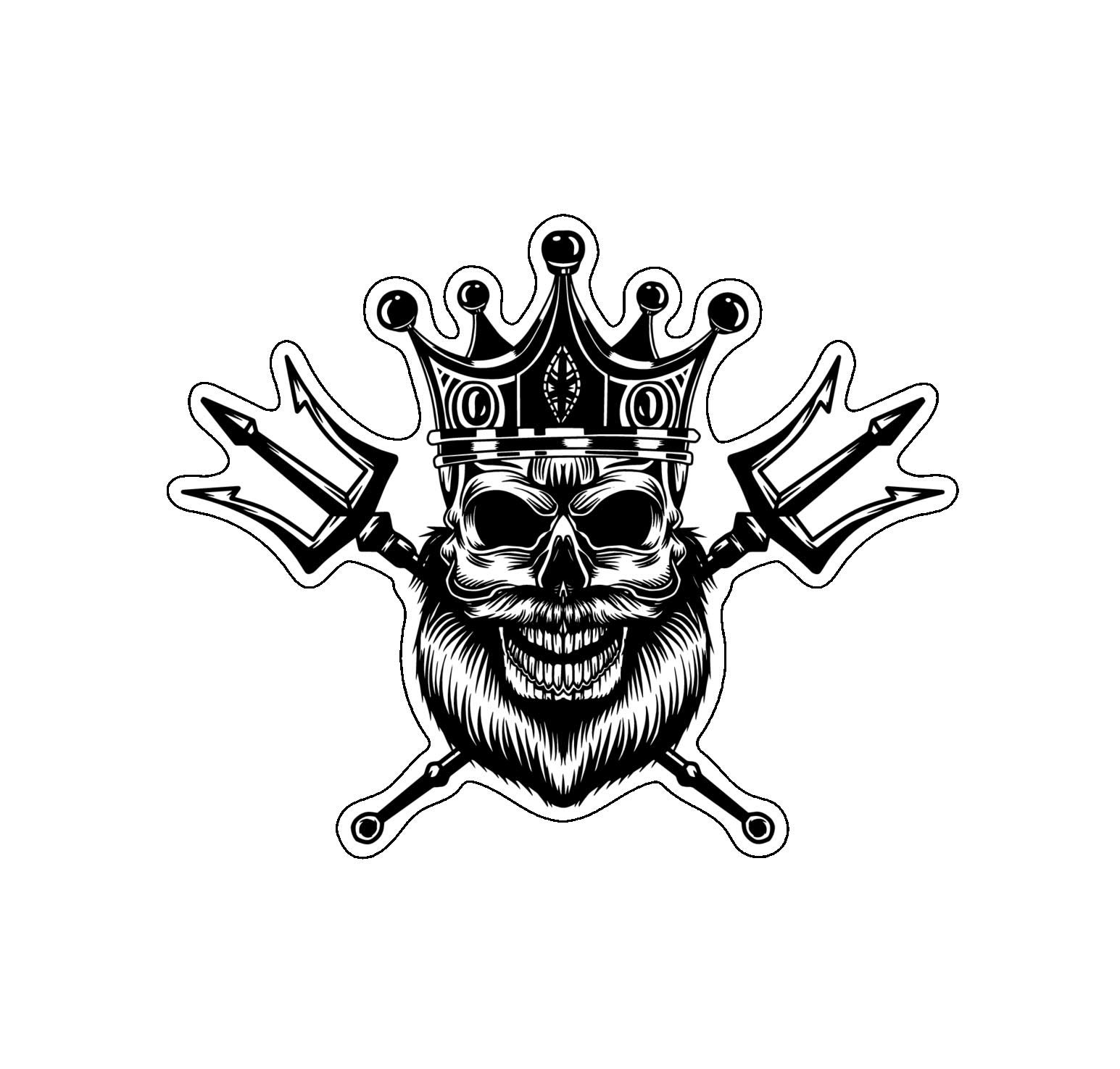 Nautical King Vinyl Decal - Waterproof Sea Ocean Beach Bumper Sticker with Trident Design - Perfect for Laptops, Tumblers, Windows, Cars, Trucks & Walls - Great for Beach Themed Decor, Boat Accessories and Coastal Home Decoration