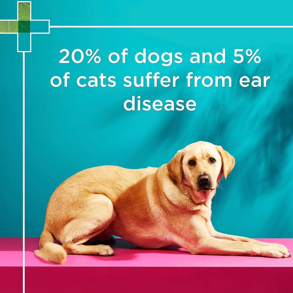 Gentle Ear Cleaner for Dogs and Cats - Safe & Effective Pet Ear Cleaning Solution | Perfect for Regular Ear Care & Wax Removal at Home