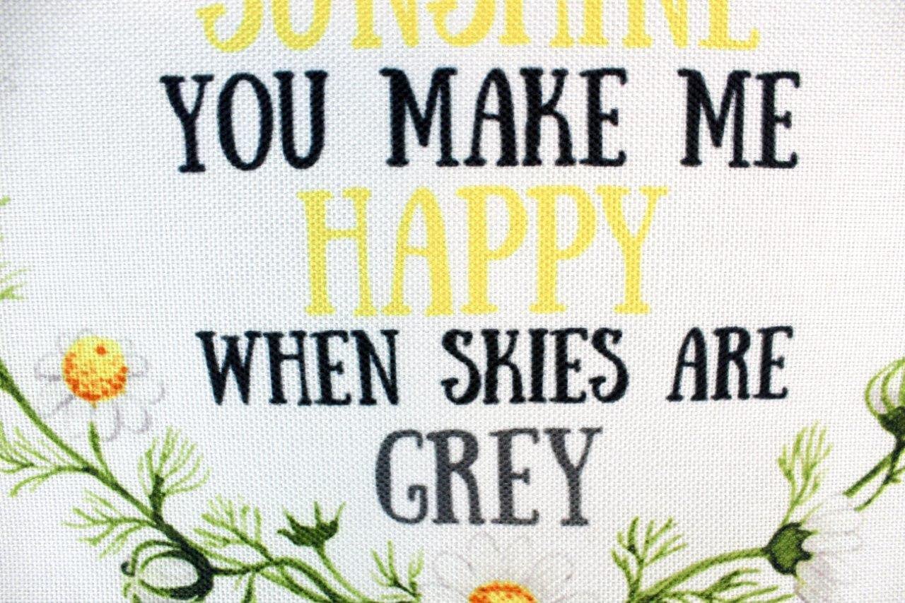 You Are My Sunshine Pillow Cover - Inspirational Nursery & Bedroom Decor - Famous Motivational Quote Gift for Her - Perfect for Baby Showers, Kids Rooms & Cozy Home Decor