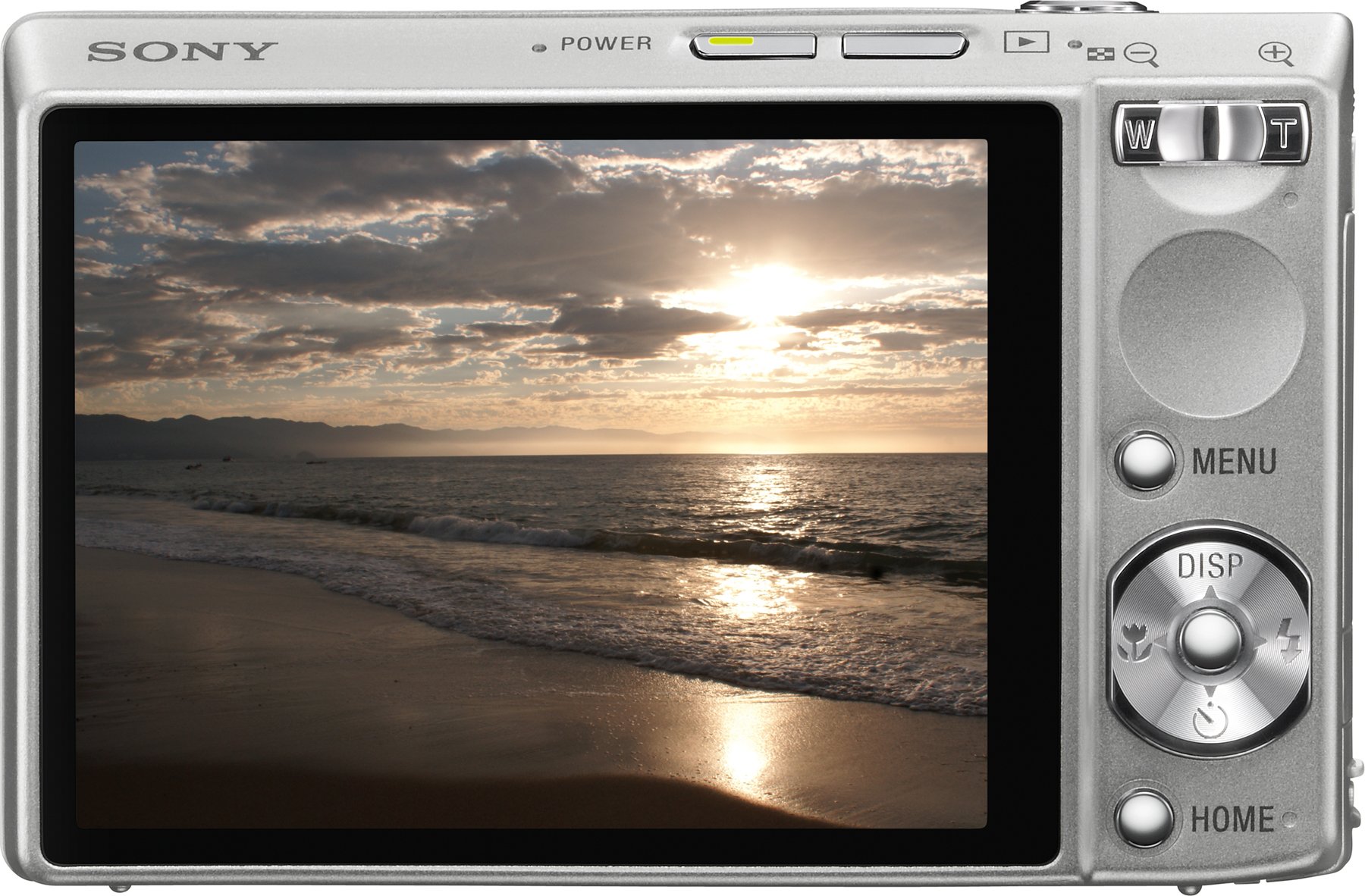 Sony Cybershot DSC-T100 8MP Digital Camera with 5x Optical Zoom & Super Steady Shot - Silver | Compact Point & Shoot for Travel, Vlogging & Everyday Photography