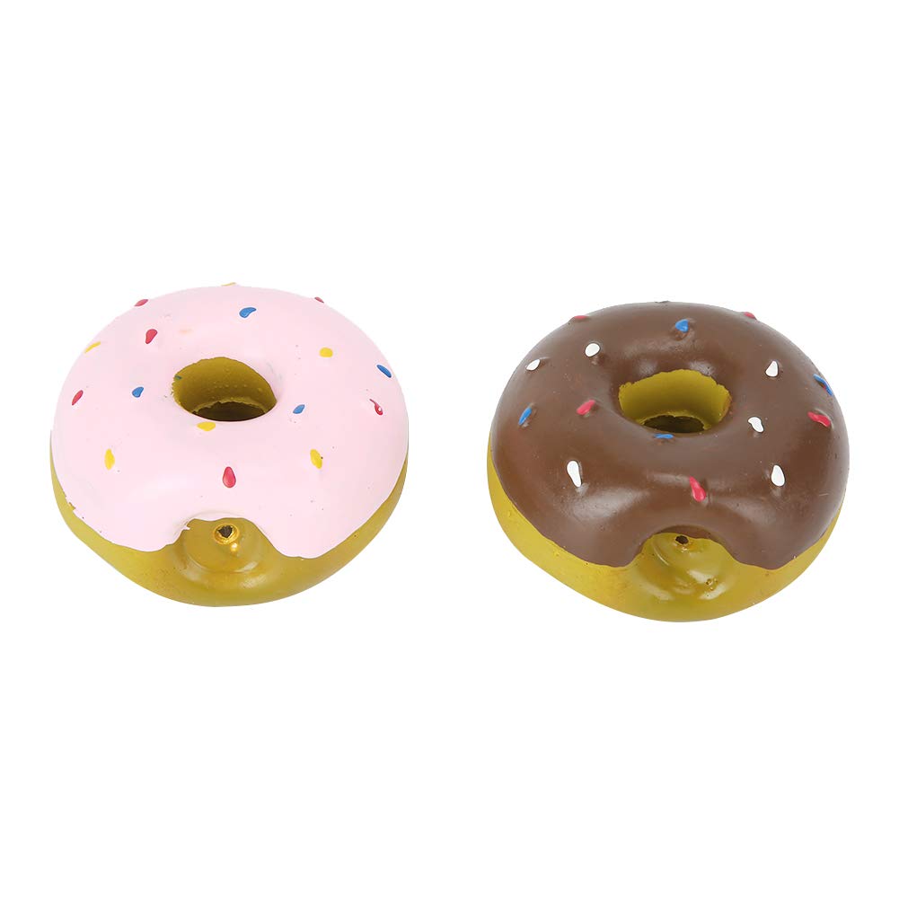 Puseky Durable Latex Dog Chew Toy - Donut Shape with Squeaker for Teeth Cleaning, Interactive Biting & Training - Perfect for Puppy Teething, Aggressive Chewers & Playtime Fun
