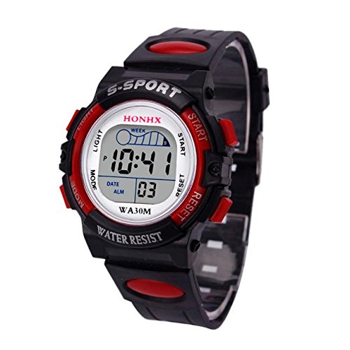 Kids Digital Watch - LED Alarm Waterproof Sports Watch for Boys & Girls - Perfect for School & Outdoor Play