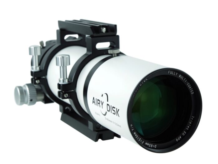 Airy Disk APO 85mm f/6 Triplet ED FCD100 Apochromatic Refractor Telescope - Premium Astrophotography & Stargazing for Deep Space Observation