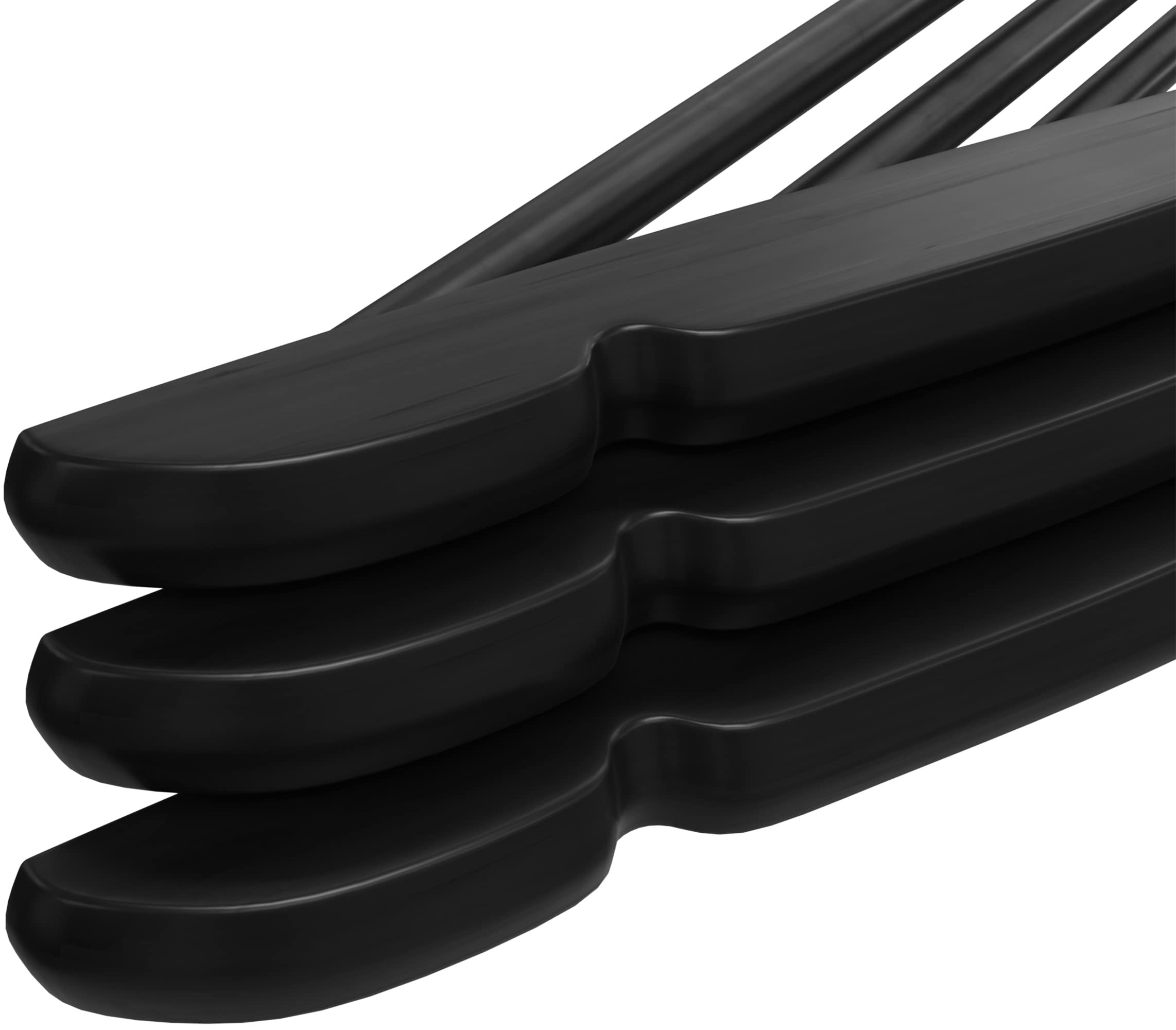 Utopia Home Premium Wooden Hangers 20 Pack - Durable Slim Coat Hangers with 360° Rotatable Hook & Shoulder Grooves - Space Saving Closet Organizer for Suits, Dresses & Jackets (Black)