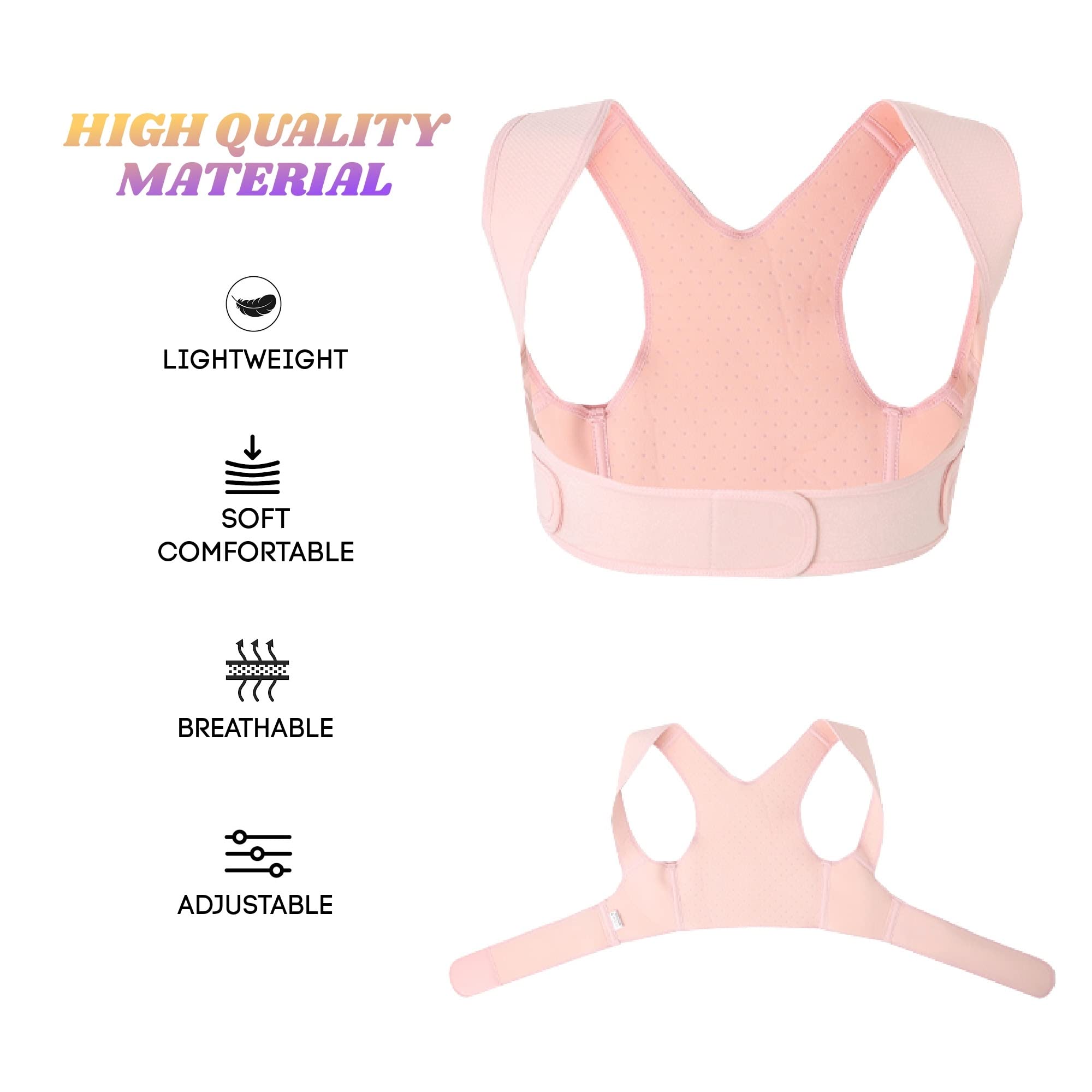 Adjustable Posture Corrector for Women & Men - Upper Back & Shoulder Brace for Pain Relief & Better Alignment | Improve Slouching, Reduce Back Pain & Muscle Fatigue | Perfect for Office Work, Driving & Daily Activities
