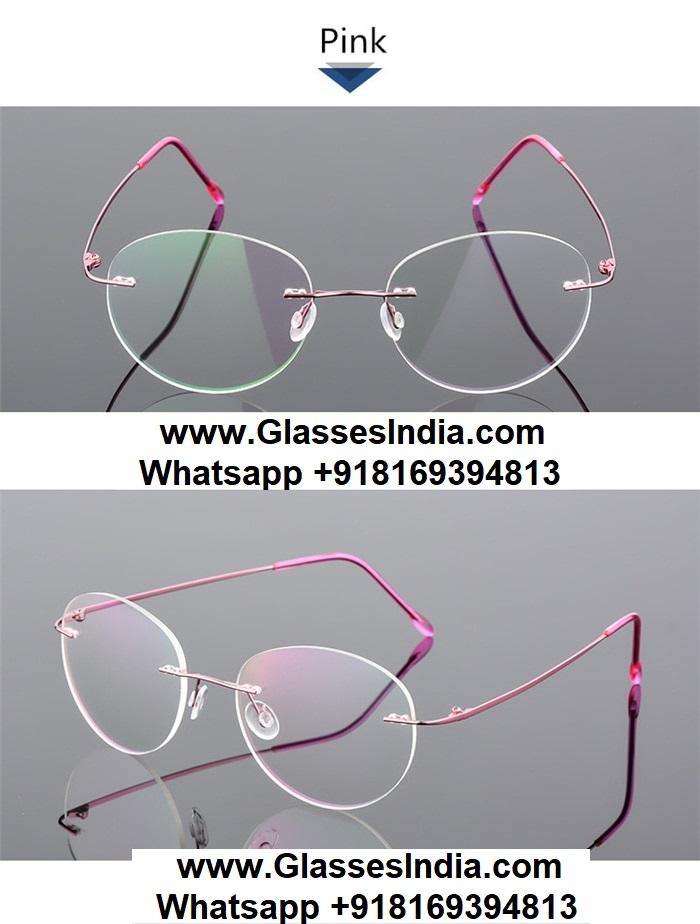 Retro Round Foldable Ultra Light Blue Light Blocking Computer Glasses - Memory Frame Rimless Eyewear for Men & Women - Perfect for Office, Gaming & Screen Time