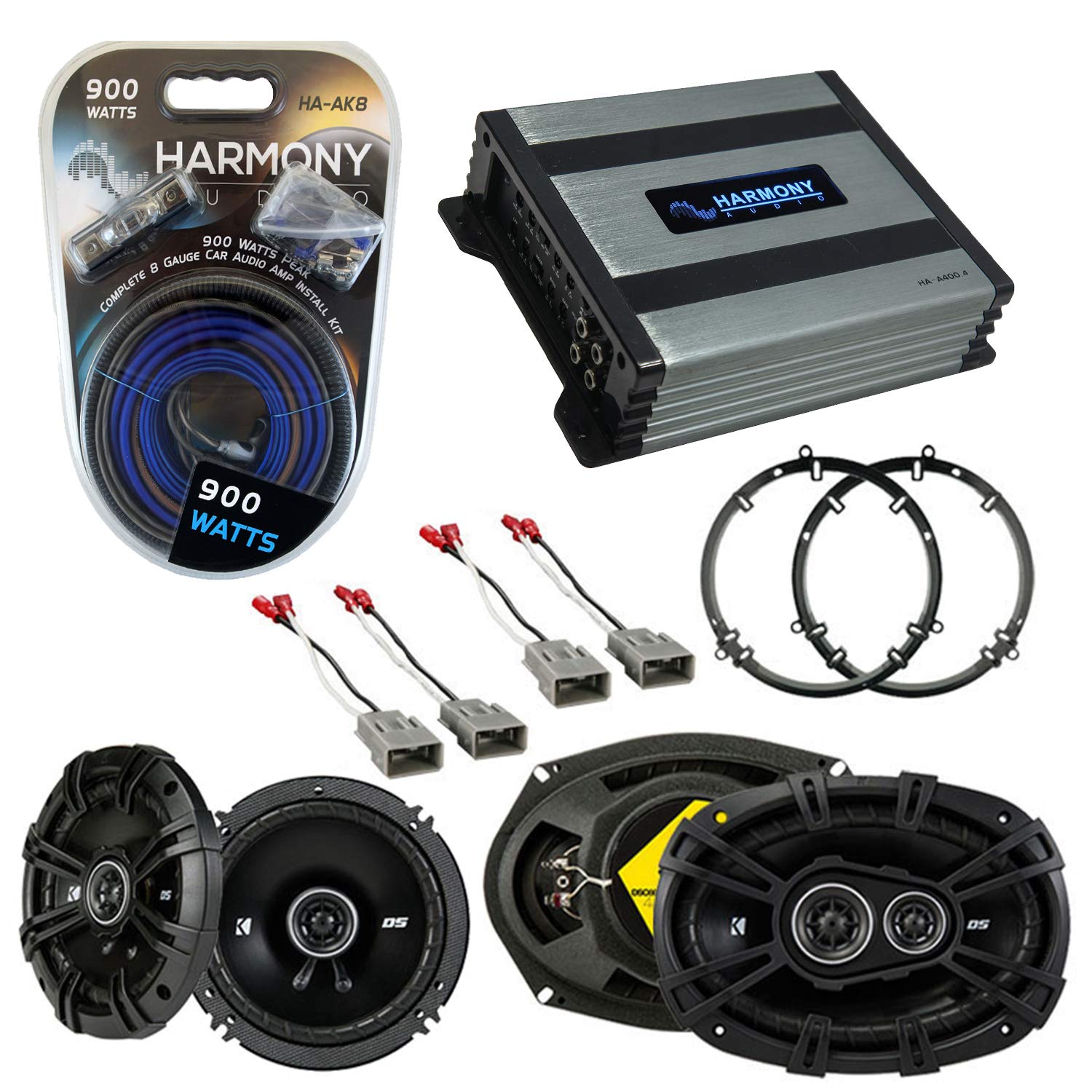 Harmony Audio Kicker DSC65 Car Speakers Compatible with Honda Accord 1998-2002 - 6.5