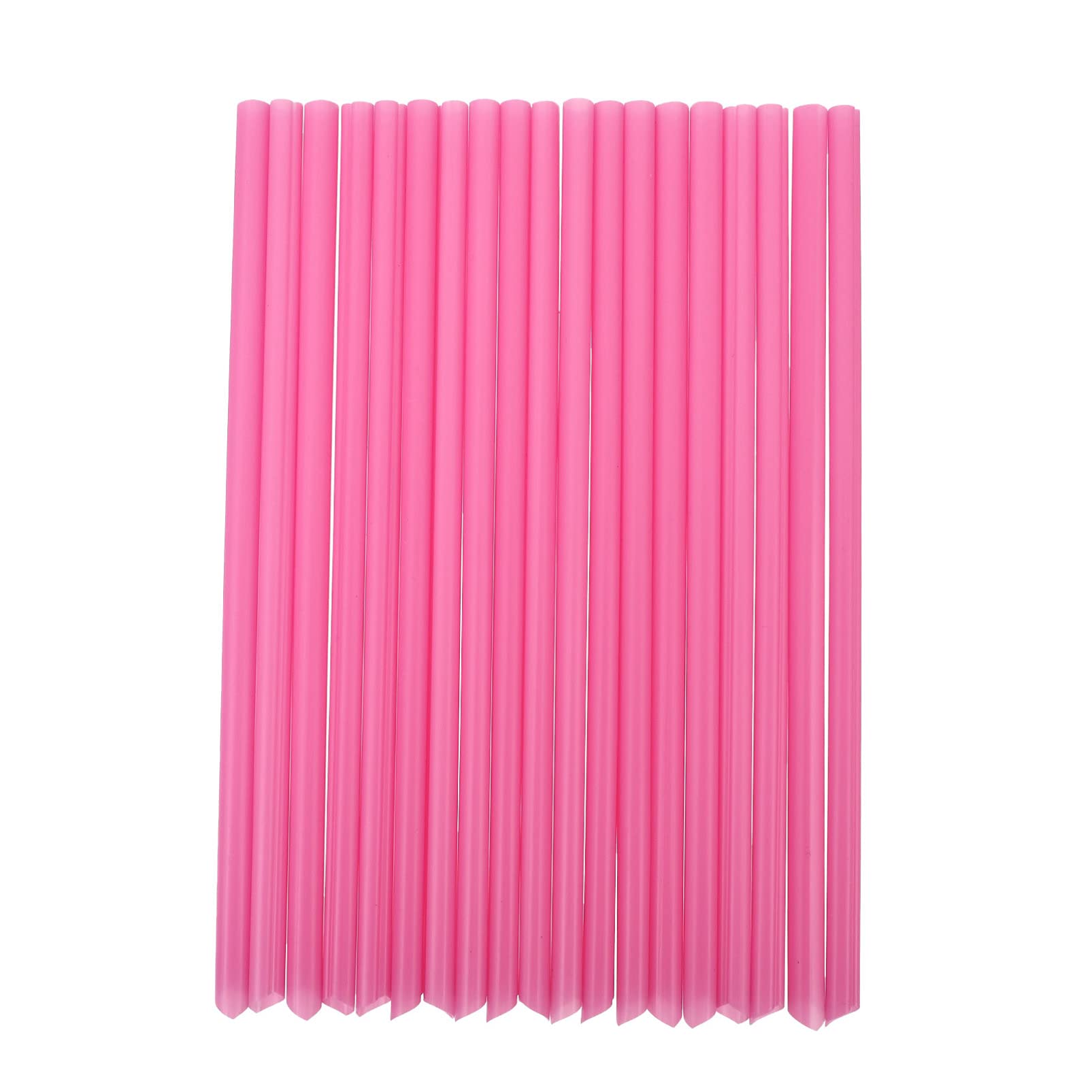 HEMOTON 100 Pack Extra Long Flexible Drinking Straws - Individually Wrapped Disposable Party Straws for Smoothies, Cocktails & Milkshakes - Decorative Pink Fancy Straws for Birthday, Wedding & Baby Shower Decorations