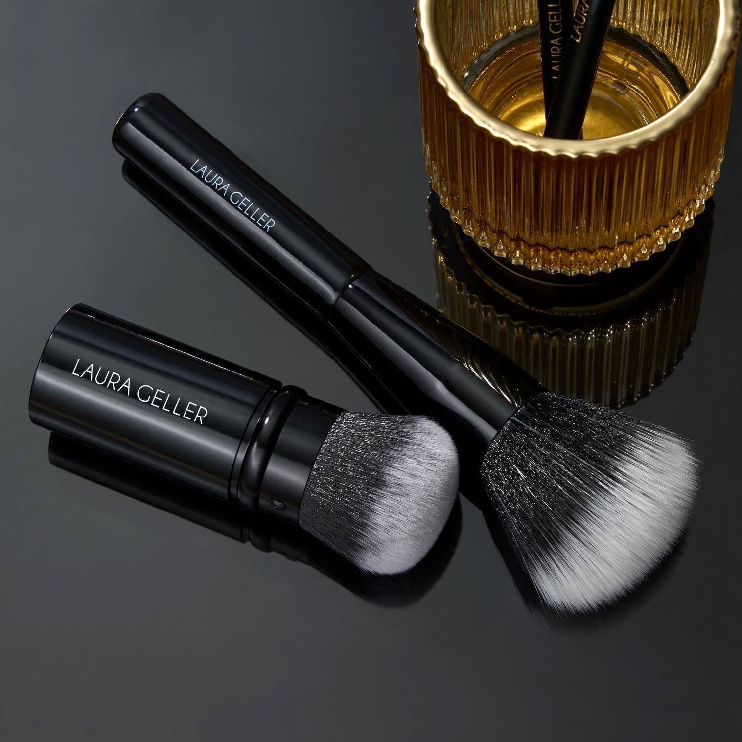 2-Piece Face Brush Set for Makeup & Skincare - Soft Bristles for Foundation, Powder & Blending - Perfect for Daily Beauty Routine & Professional Use