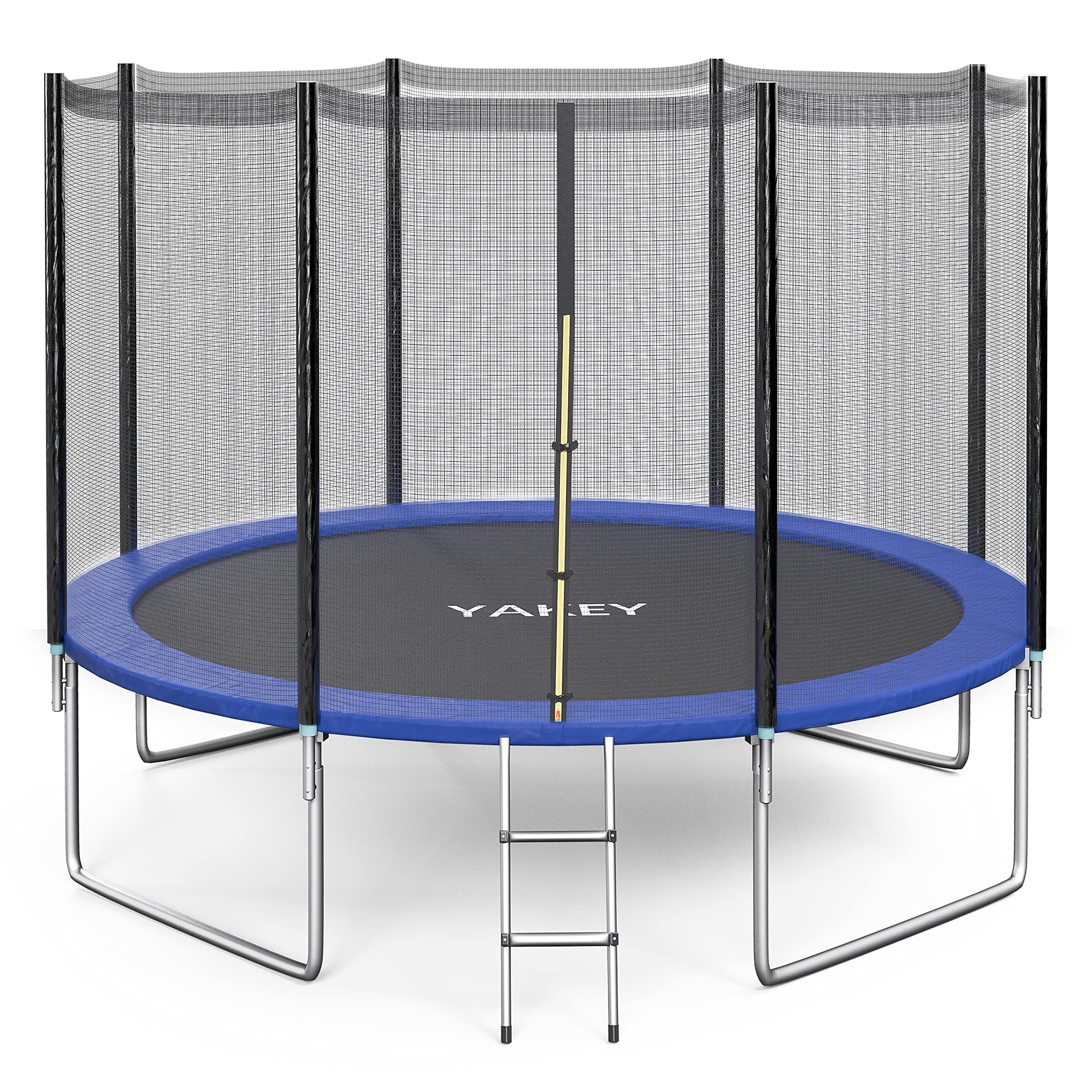 YAKEY 10FT 12FT 15FT Outdoor Trampoline with Safety Enclosure Net - ASTM Approved Waterproof Bounce Trampoline for Kids & Family - Perfect for Backyard Fun, Exercise, and Outdoor Recreation