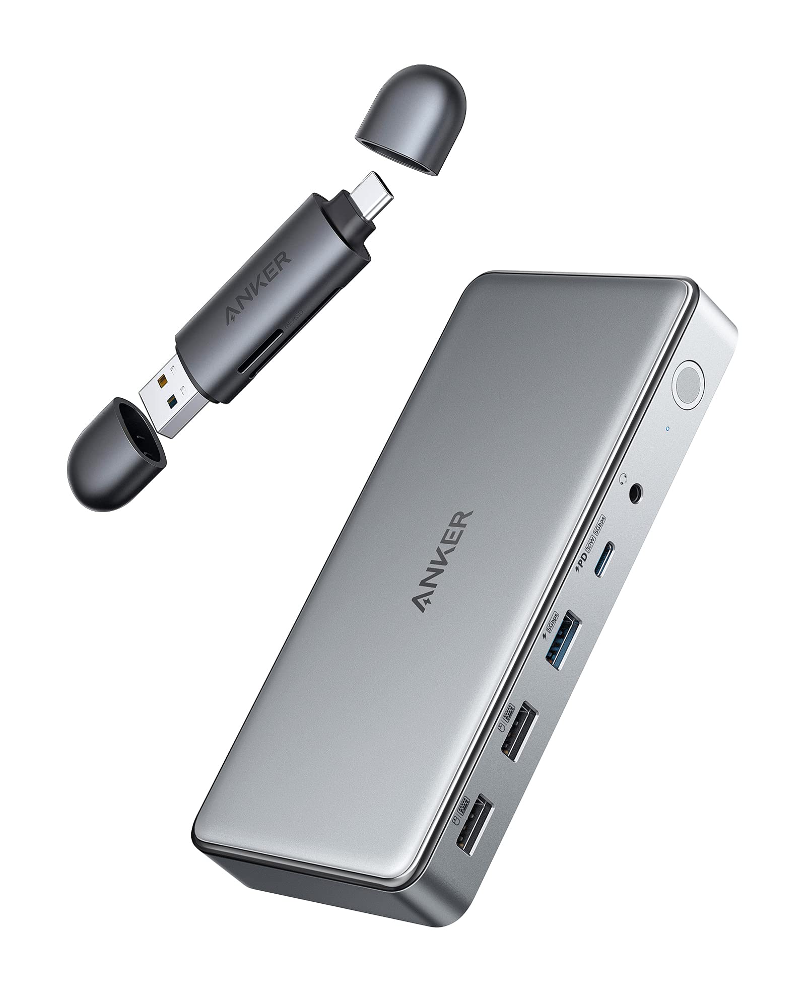 Anker 10-in-1 USB C Hub with SD/TF Card Reader & Triple Display - Compatible with M1 MacBook Pro/Air, Windows Laptops - 4K HDMI, USB 3.0, Ethernet, PD Charging - Perfect for Home Office, Video Editing & Multi-Screen Productivity