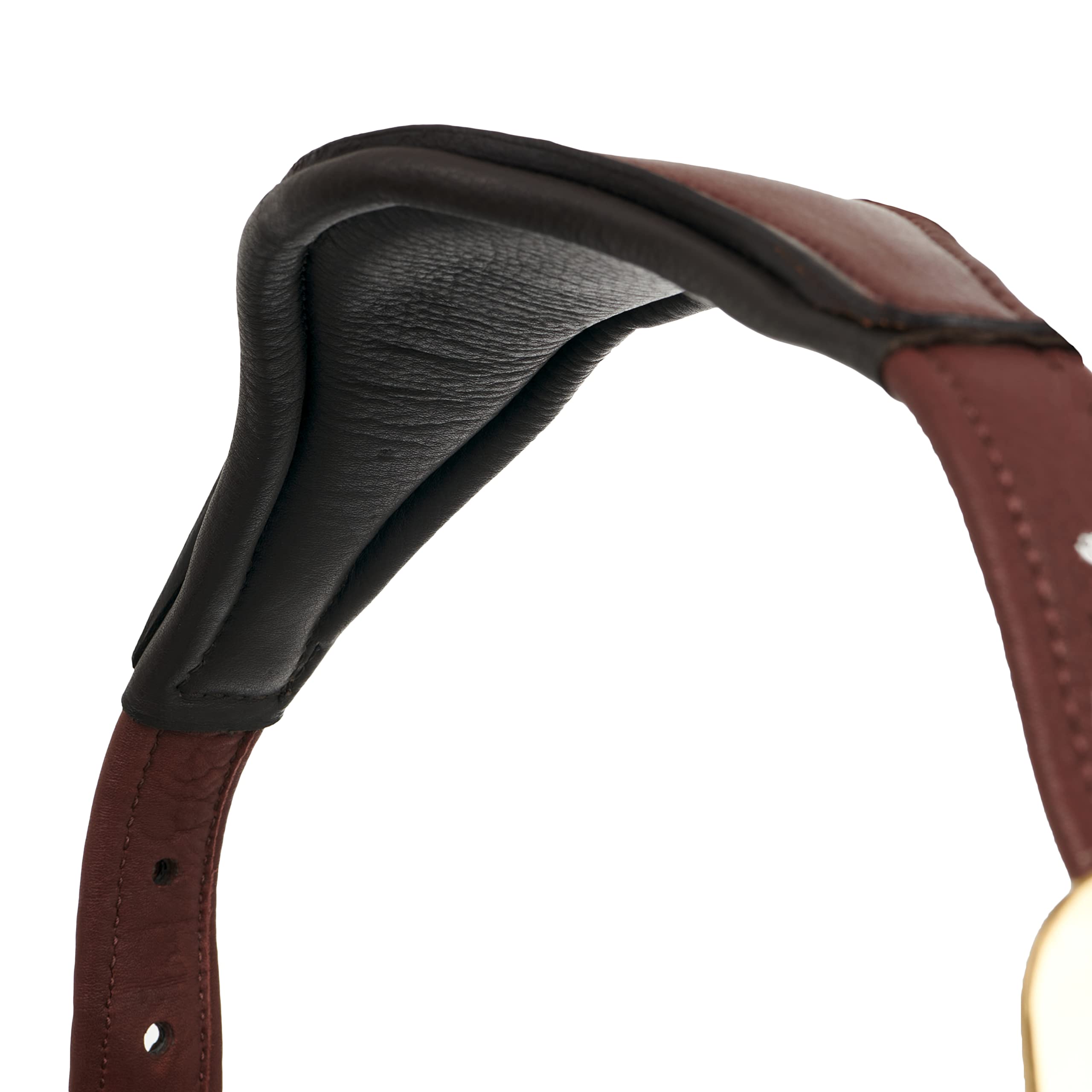 LeMieux Anatomic Padded Leather Horse Headcollar with Metal Fittings - Adjustable Size for Comfort & Control - Perfect for Training, Grooming & Stable Use