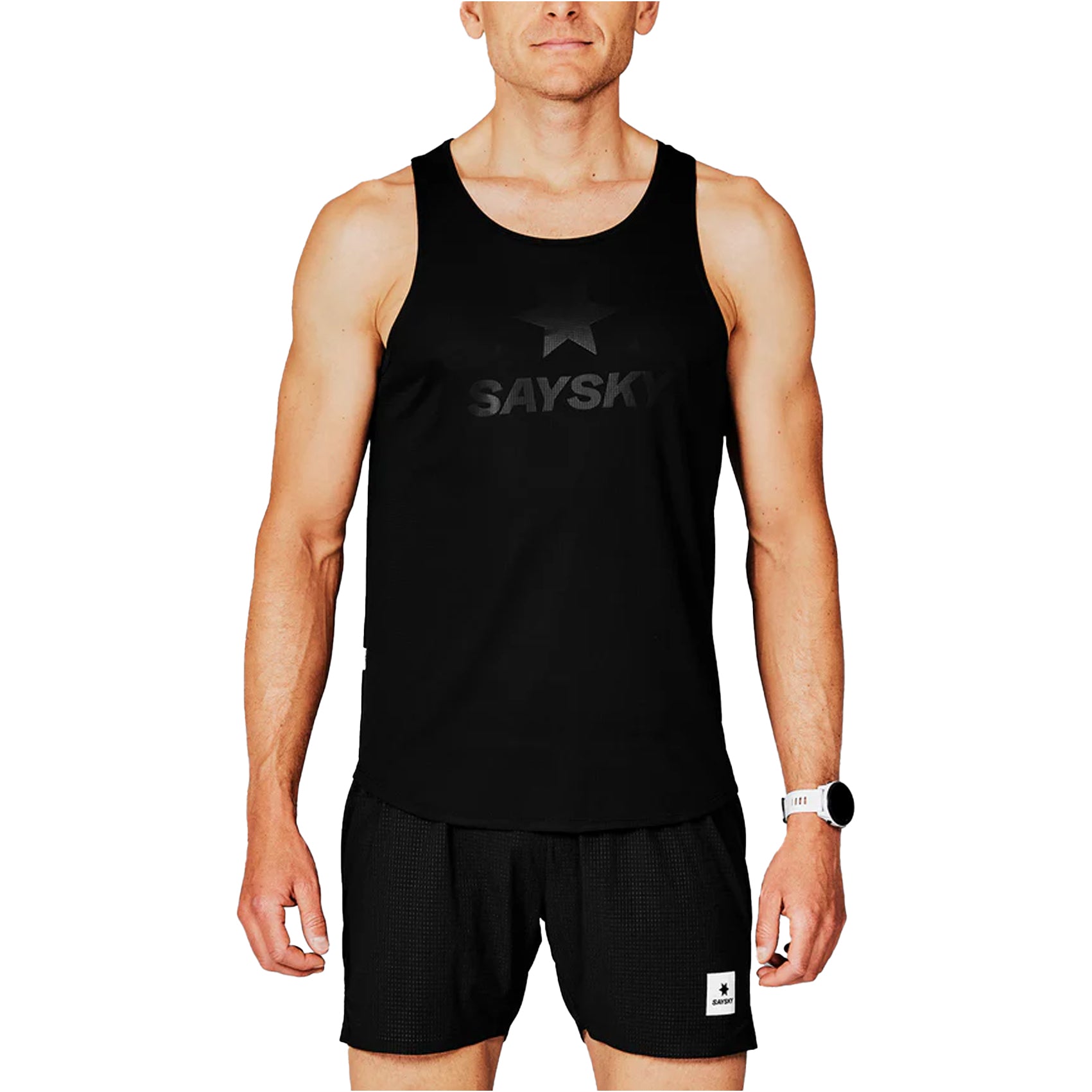 Men's Saysky Logo Flow Singlet - Lightweight Running Tank Top for Workout & Gym - Perfect for Marathon, Jogging, and Athletic Training