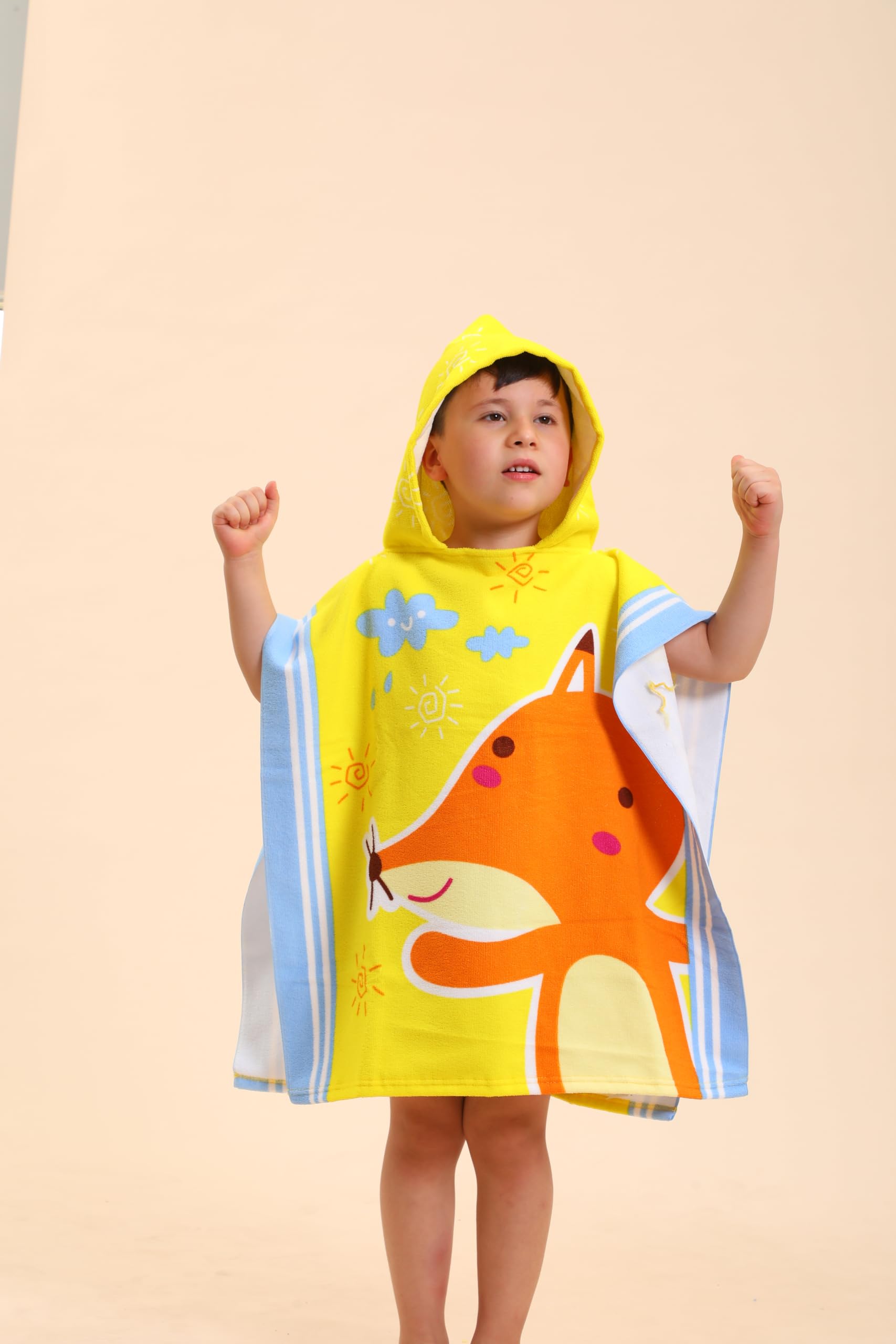 TEHALK Kids Hooded Towels - Soft Absorbent Swim Poncho for Boys & Girls 2-10 Years | Beach, Pool & Bath Wearable Towel Robe for Toddlers & Children - Perfect for Swimming, Surfing & After Shower Wrap
