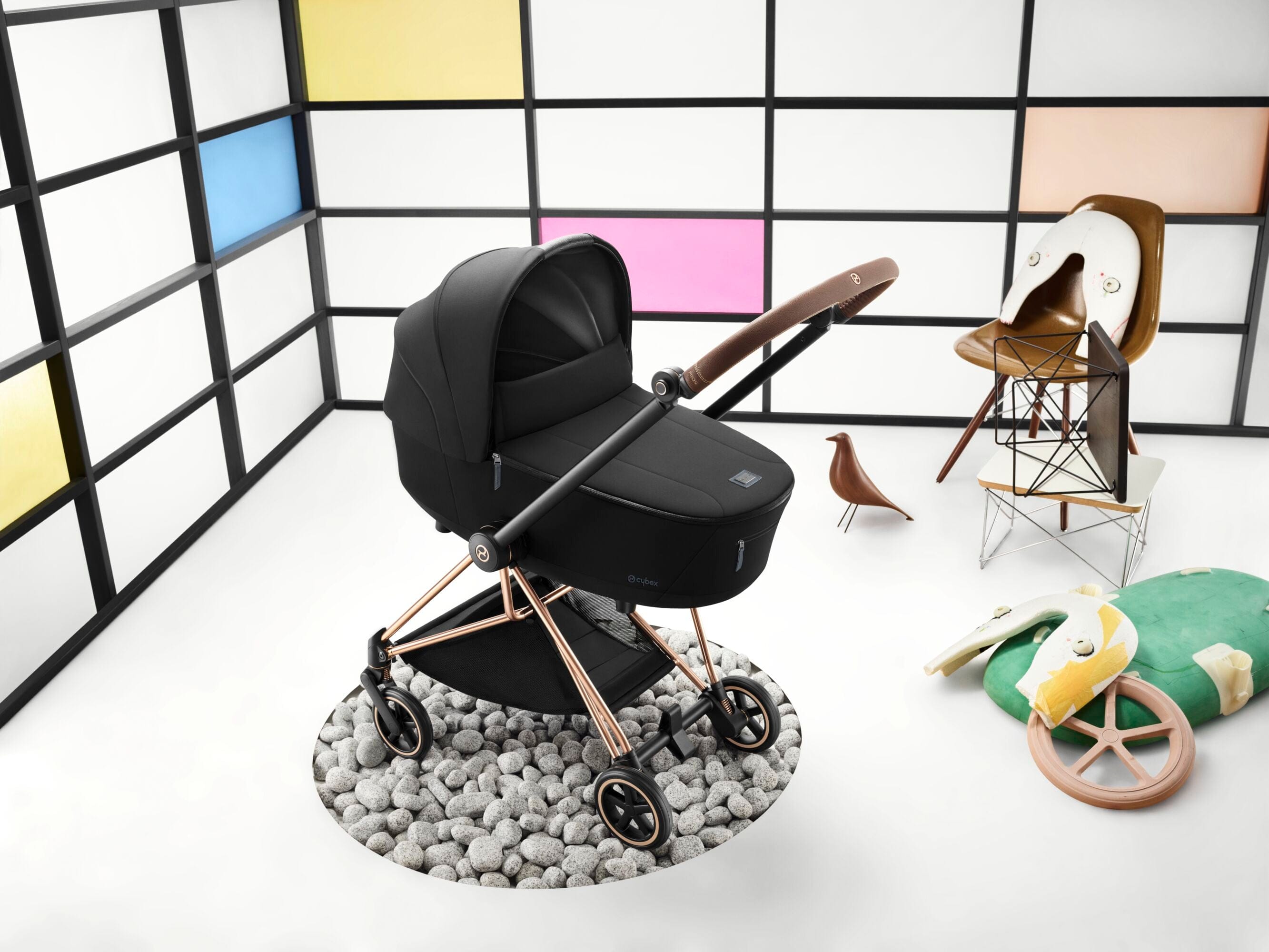 Cybex Mios 3 Complete Stroller - Rose Gold & Brown Luxury Baby Stroller with Reversible Seat | Perfect for Urban Travel, Shopping & Family Outings