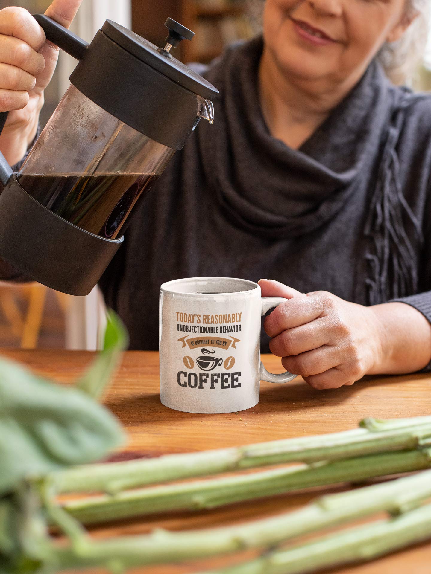 Funny Coffee & Tea Mug - 15oz Ceramic Cup with Humorous Design for Office Desk, Home, or Gifts - Perfect for Coffee Lovers & Tea Enthusiasts