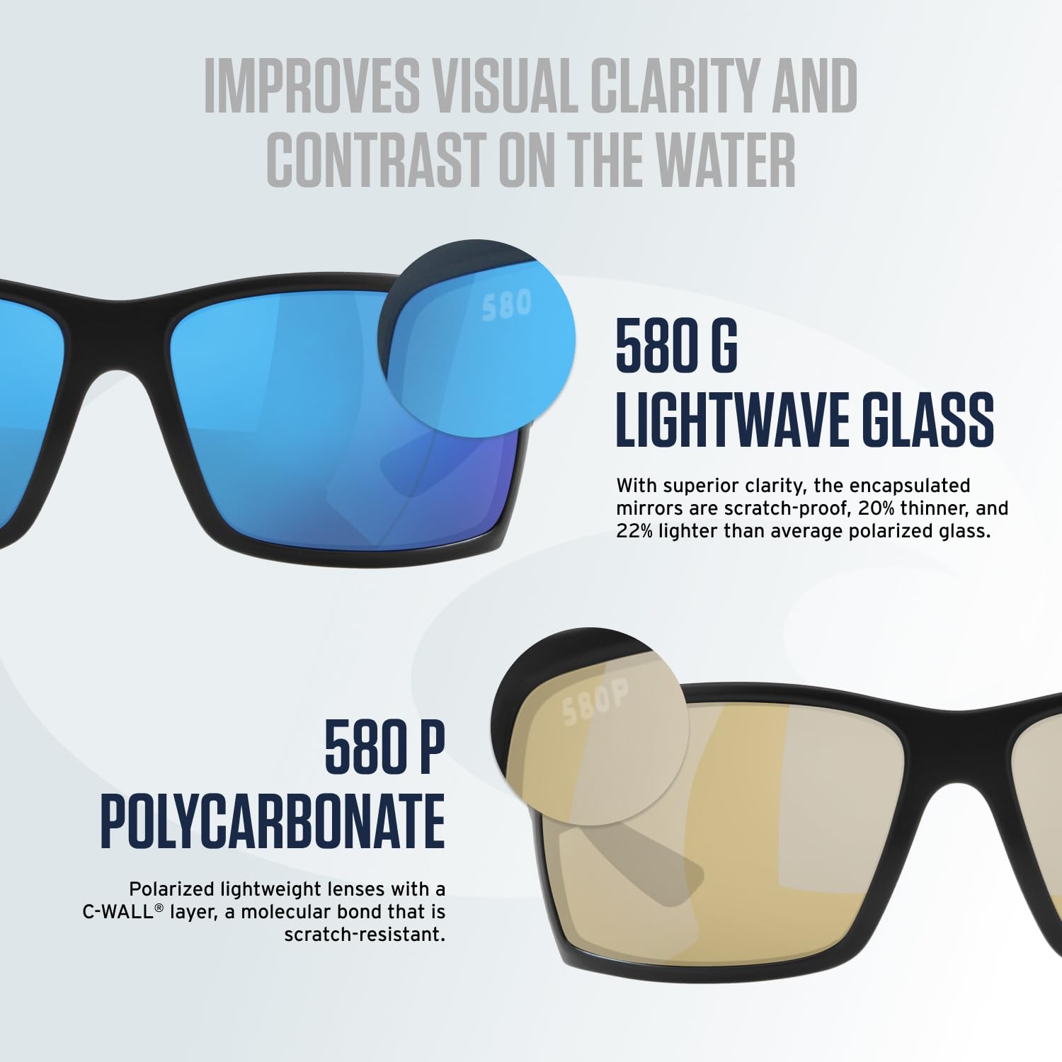 Costa Del Mar Antille Polarized Sunglasses for Men & Women - UV Protection, Stylish & Durable - Perfect for Beach, Fishing & Outdoor Activities
