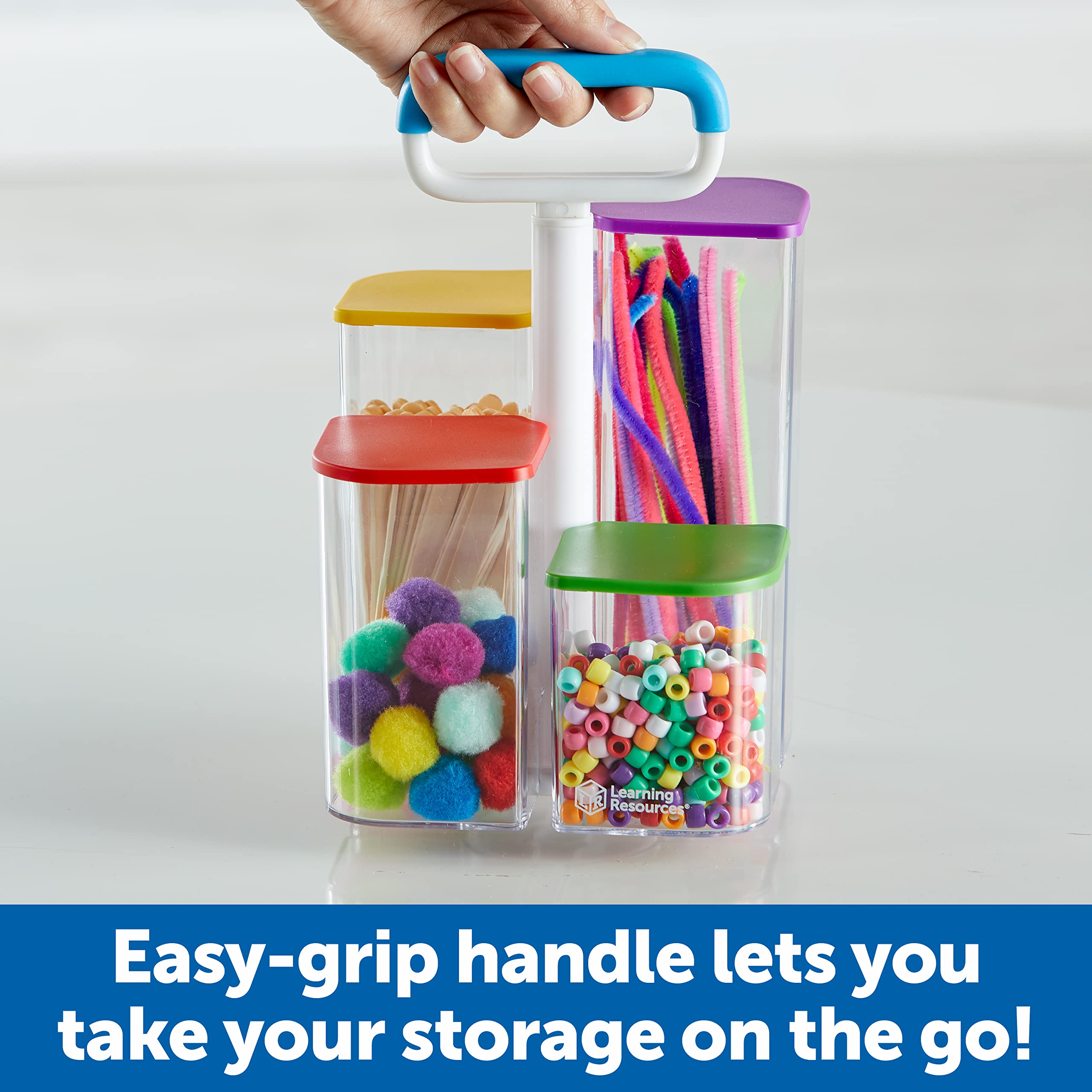 Create-a-Space See-Thru Storage Caddy - 9-Piece Classroom & Desk Organizer for School Supplies, Pen Holder, Perfect for Teachers, Students & Home Office