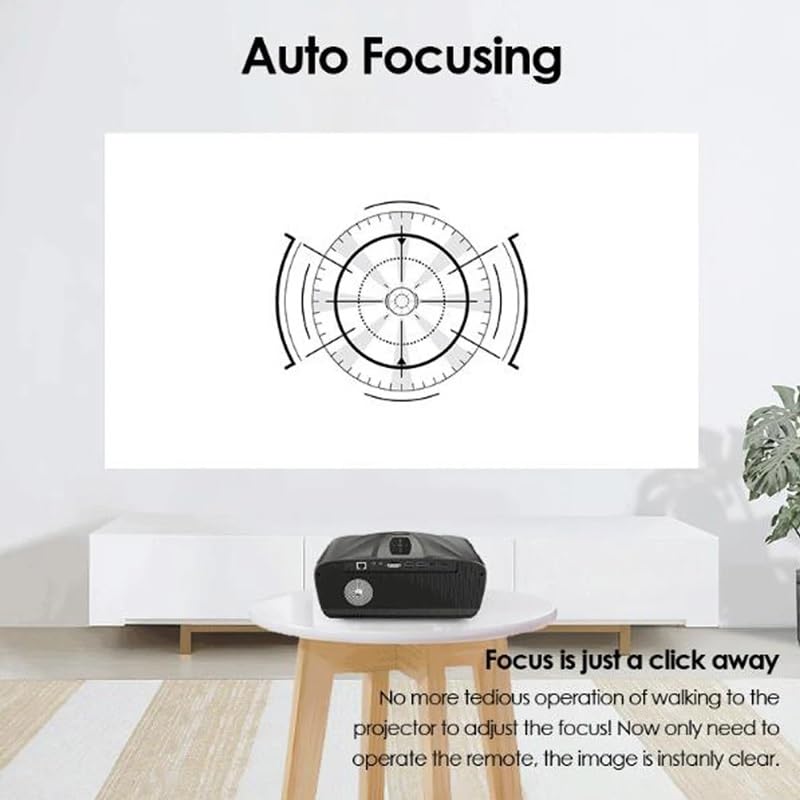 Best 1080P Home Theater Projector with Keystone Correction | Android & Bluetooth Smart TV Projector for Movies | Perfect for Living Room Movie Nights, Outdoor Camping & Office Presentations (D As Shown)