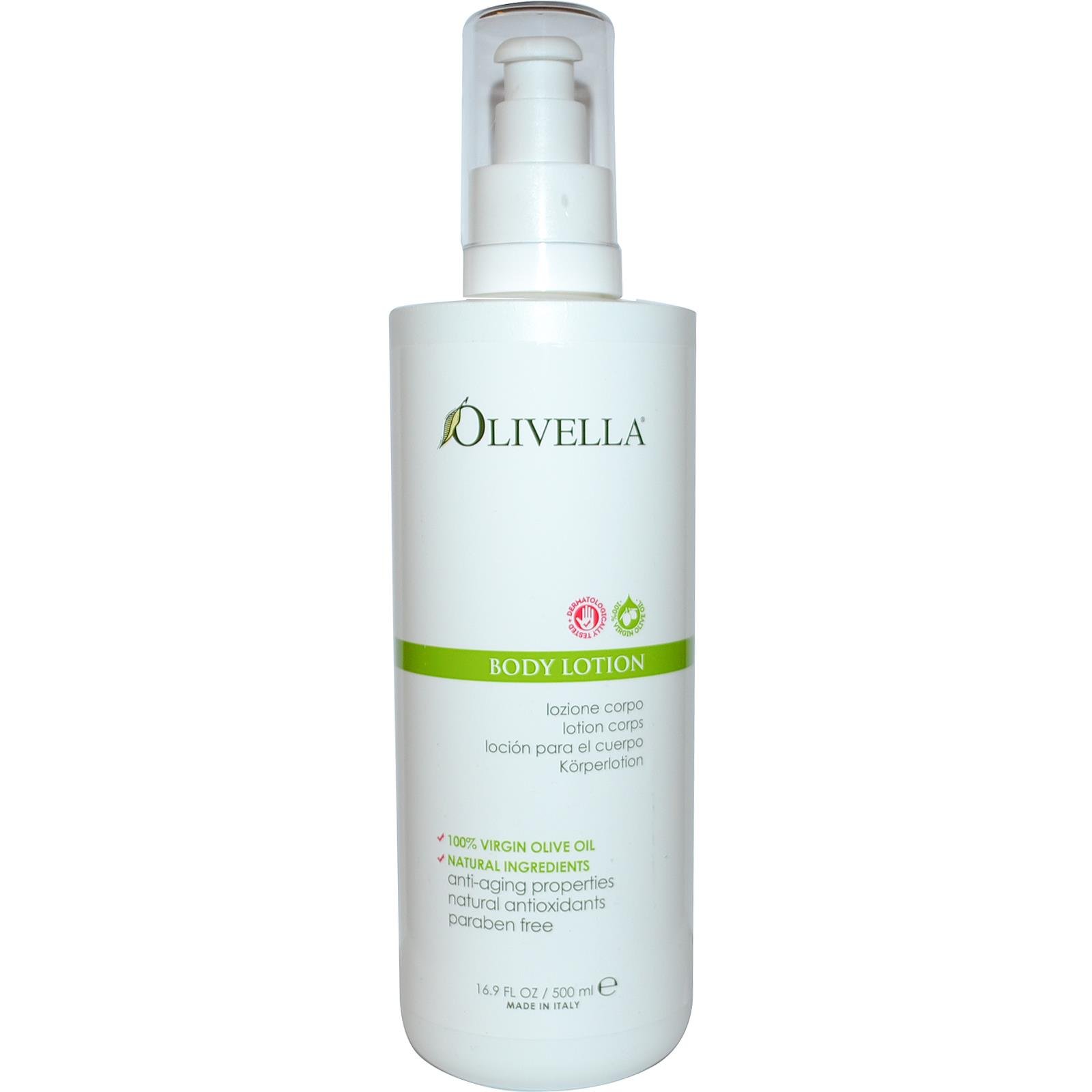 Olivella Extra Virgin Olive Oil Body Lotion - 16.9 oz Large Size for Dry Skin - Hydrating & Nourishing Moisturizer - Perfect for Daily Use, After Shower & Spa Treatments