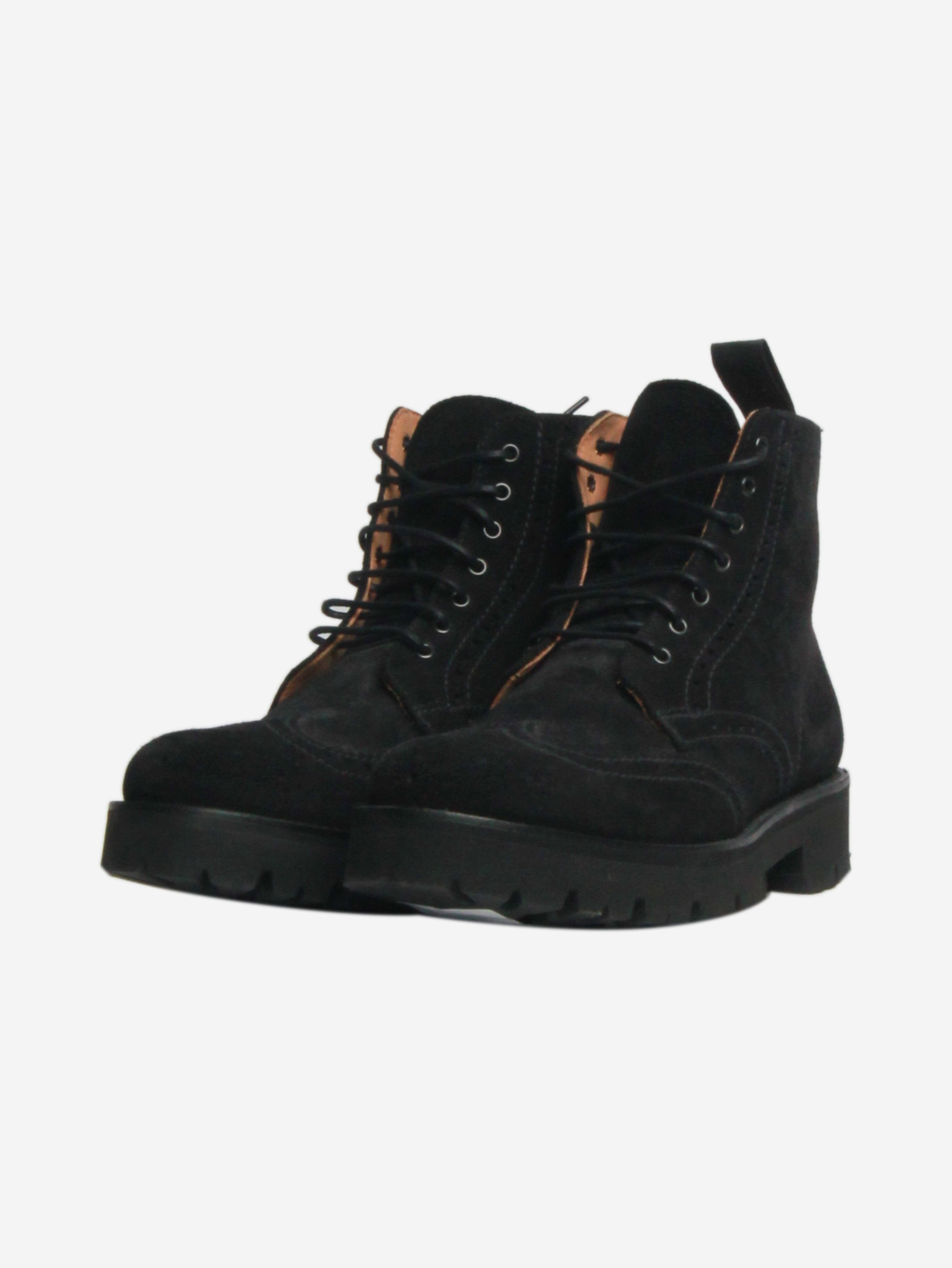 Stylish Black Suede Ankle Boots Women's Size EU 38.5 (US 7.5) - Perfect for Fall Outfits, Office Wear & Casual Dates