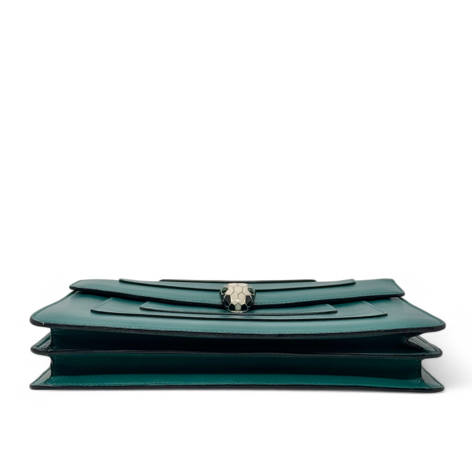 Bvlgari Green Medium Serpenti Shoulder Bag - Luxury Leather Handbag for Women, Perfect for Parties, Work & Evening Events