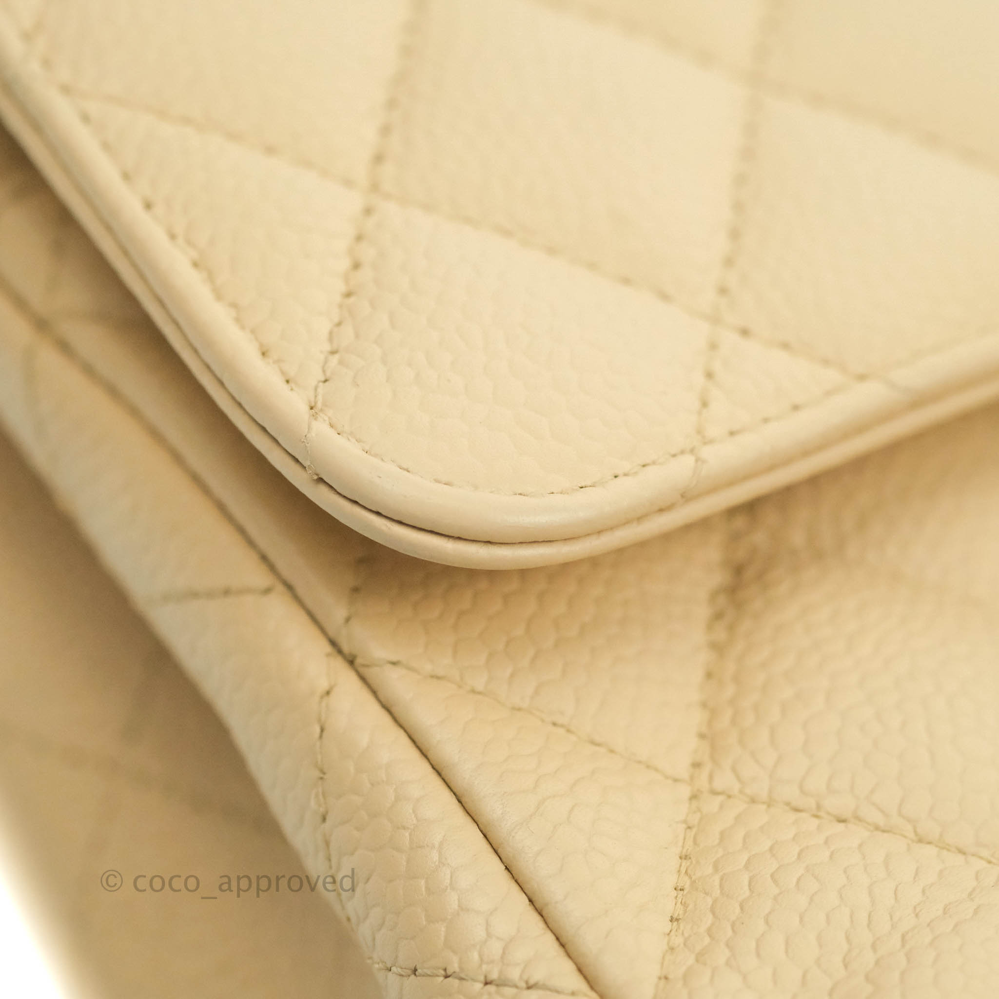 Chanel Classic Medium Double Flap Bag in Beige Caviar Leather with Gold Hardware - Luxury Designer Handbag for Women, Perfect for Work, Evening Events & Special Occasions