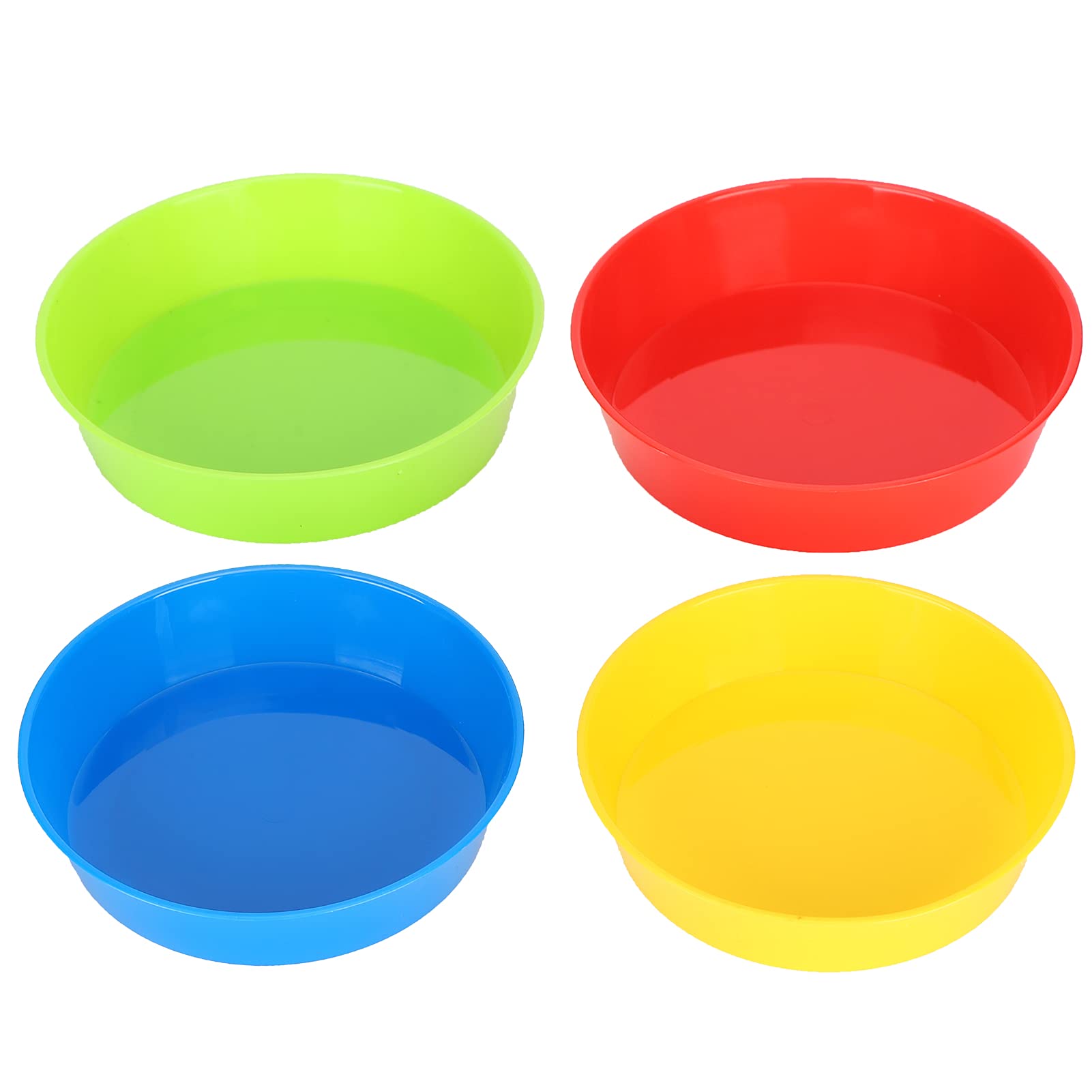Zerodis 4Pcs Plastic Paint Palette Set - Artist & Student Painting Trays for Kids, Watercolor & Acrylic Painting - Perfect for Art Classes, DIY Projects & Home Crafting