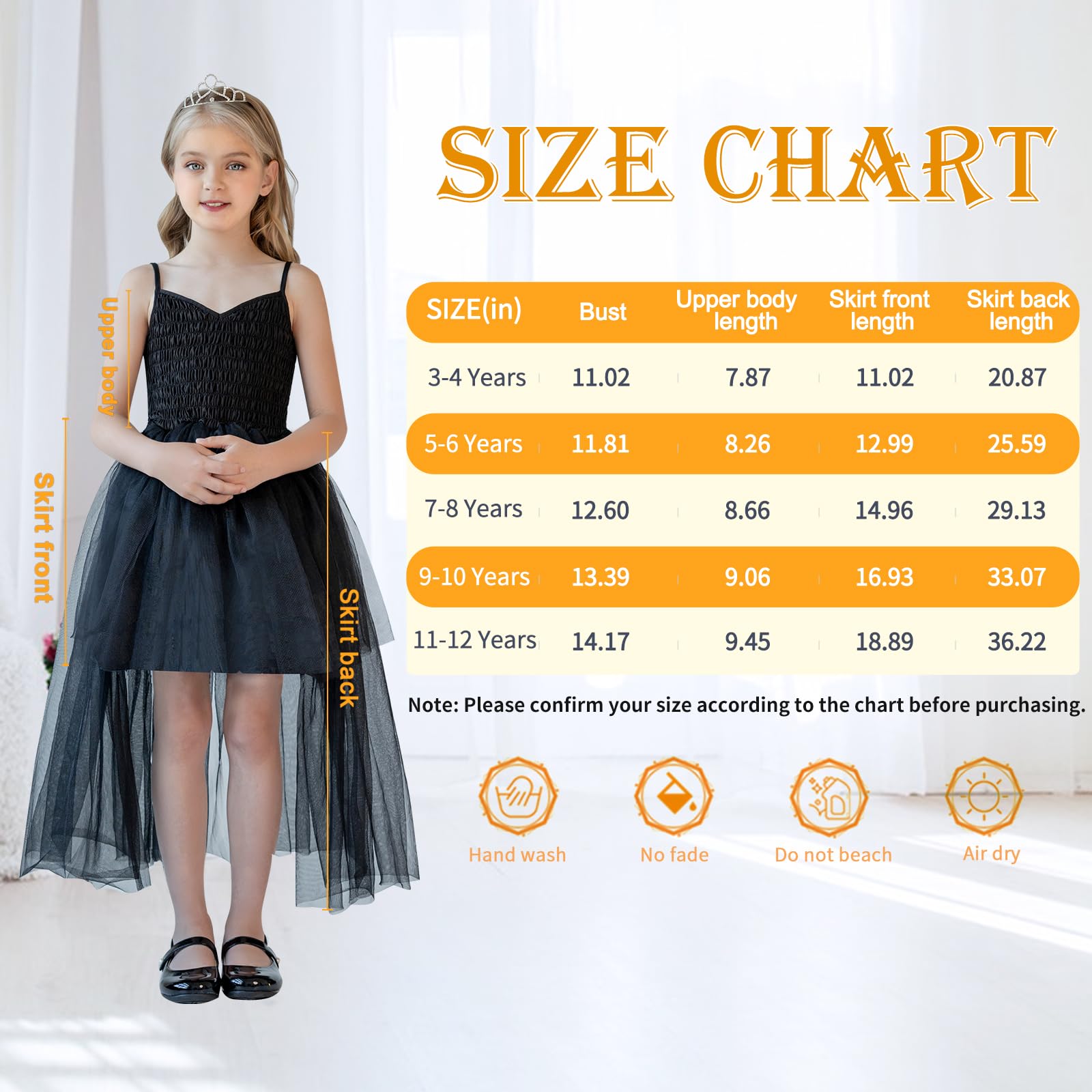 Girls Tutu Dress - Tulle Princess Birthday Party & Prom Dress for Kids | Sneaker Ball Gown | Perfect for Birthday Parties, Prom, Dance Recitals & Special Occasions