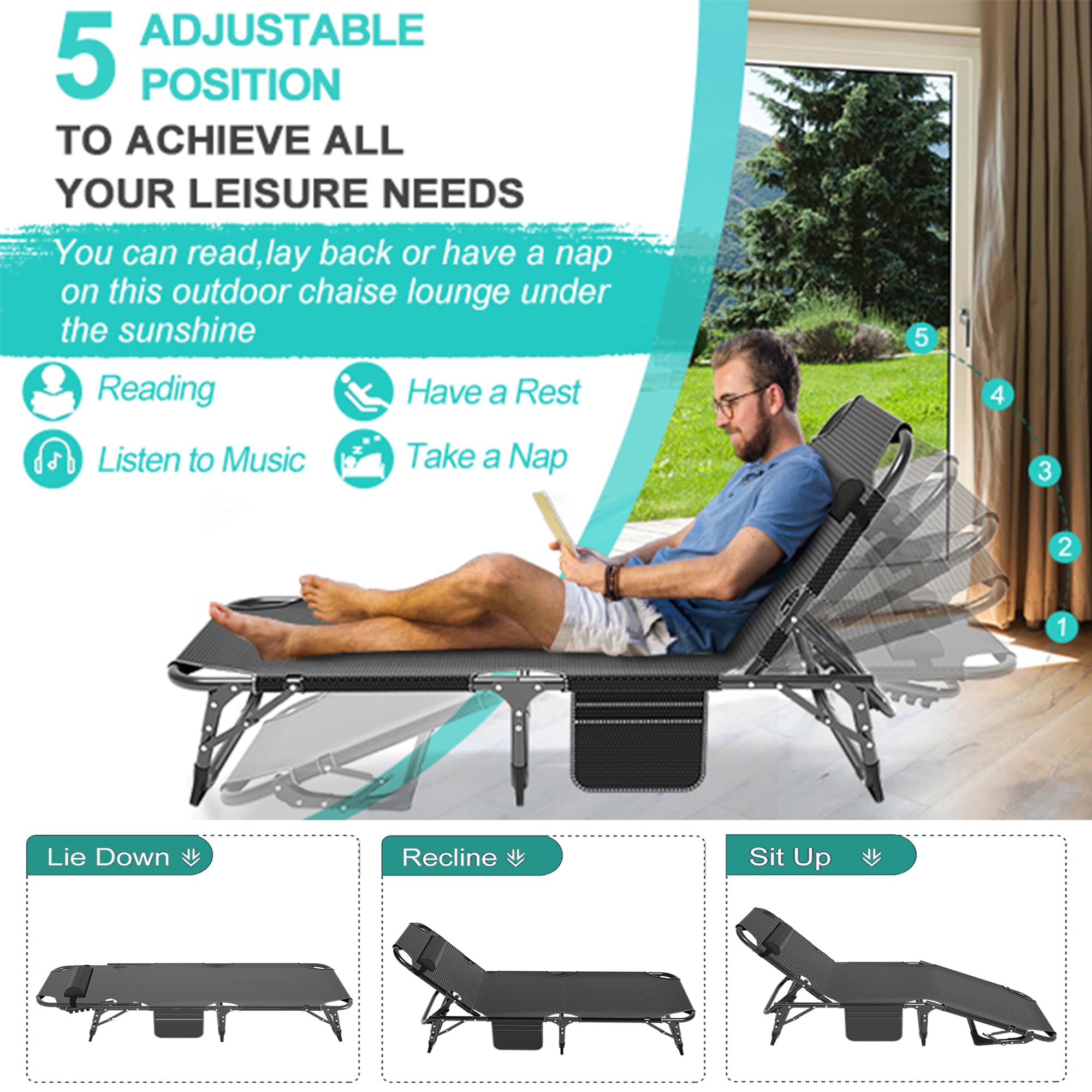 ABORON Heavy Duty 1200D Foldable Camping Cot for Adults - 500lb Capacity Double Layer Sleeping Cot with Mattress & Carrying Bag - Perfect for Camping, Guest Bed, Outdoor Adventures & Emergency Use