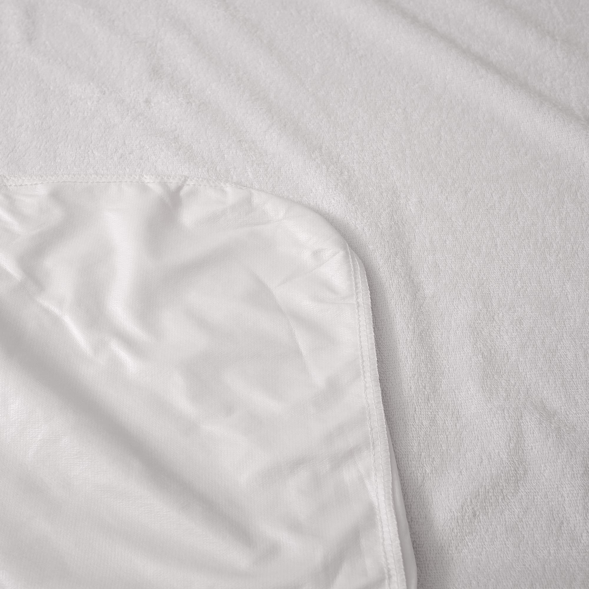 Premium Waterproof Mattress Protector Queen Size - Soft Cotton Cover with Membrane Back Coating - Protects Against Bedwetting, Stains & Allergens - Breathable & Hypoallergenic - White (Pack of 1) - Ideal for Kids, Elderly Care & Allergy Sufferers