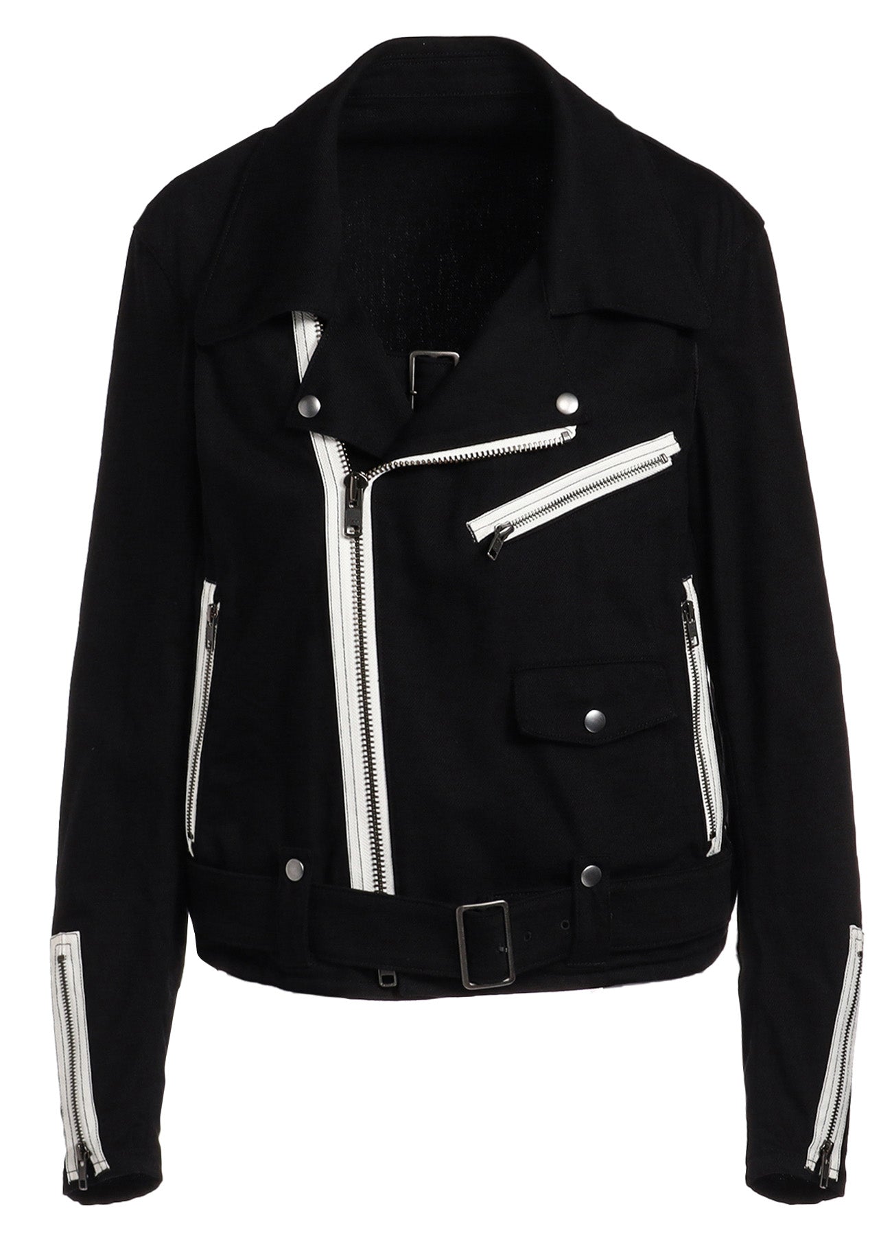 Stylish Cotton Drill Belt Detail Biker Jacket for Men & Women - Perfect for Motorcycle Riding, Casual Outfits & Streetwear Fashion
