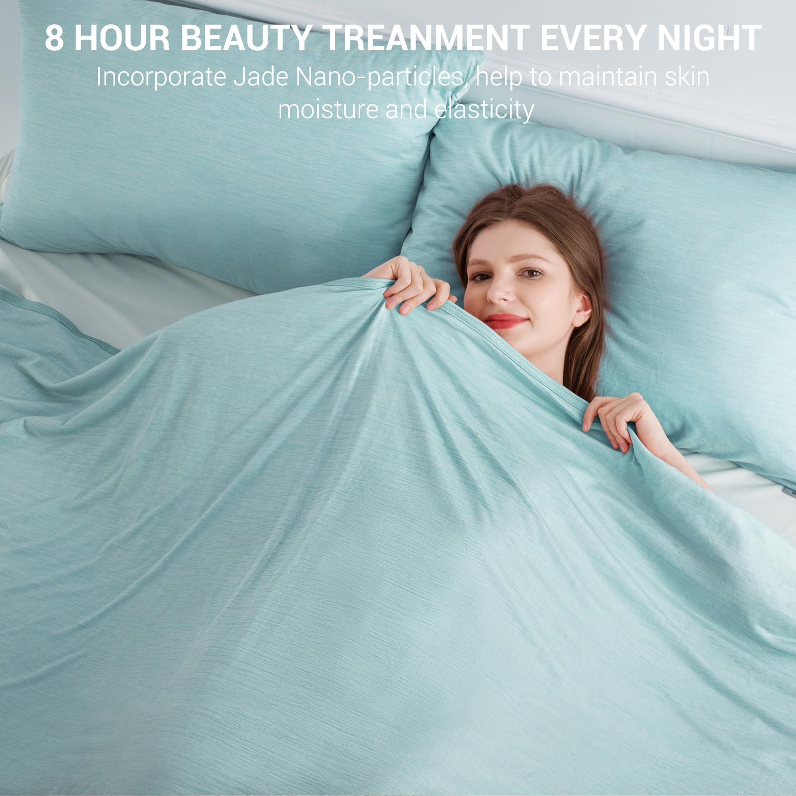 Elegear Green Cooling Blanket - Arc Chill 3.0 Technology with Q Max>0.5 | Multiple Sizes for King, Queen & Twin Beds | Perfect for Hot Sleepers & Night Sweats Relief | Stay Cool All Night Long