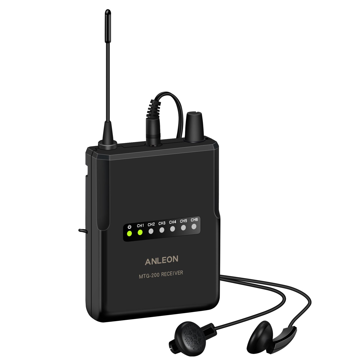 ANLEON MTG-200 Professional Wireless Tour Guide System with 4 Receivers | 915MHz Language Interpretation Equipment for Museums, Churches & Events | Portable Audio Transmission Solution for Guided Tours