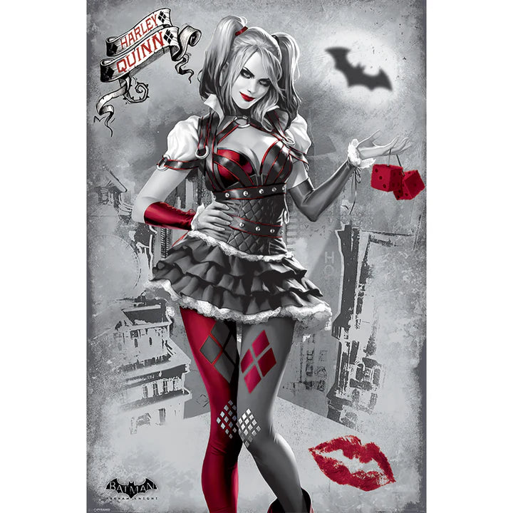 Batman Arkham Knight Harley Quinn Maxi Poster - Premium DC Comics Wall Art for Gamers & Collectors - Perfect for Bedroom, Game Room & Office Decor