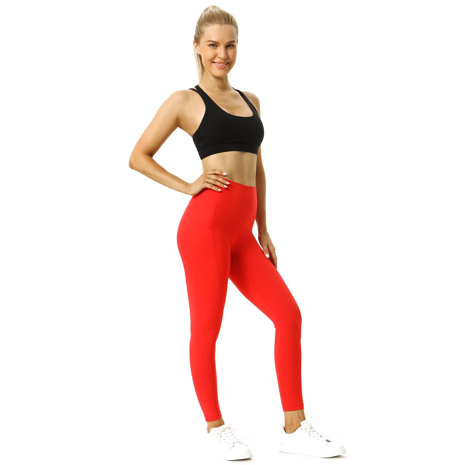 Best Women's High Waisted Yoga Leggings with Pockets - Stretchy Tummy Control Workout Running Pants for Gym, Yoga & Active Lifestyle