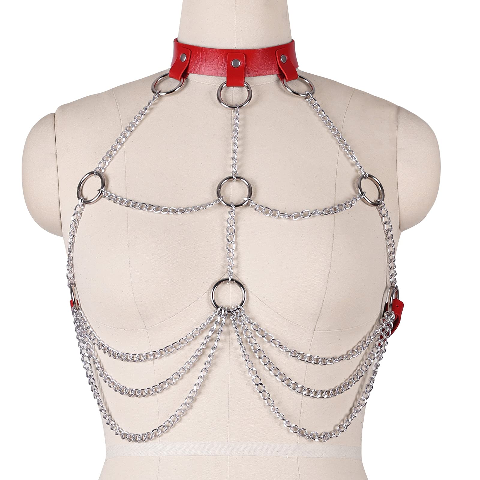 Punk Waist Cage Body Chain - Leather Harness Jewelry for Women & Girls | Gothic Fashion Accessory for Concerts, Raves & Costume Parties
