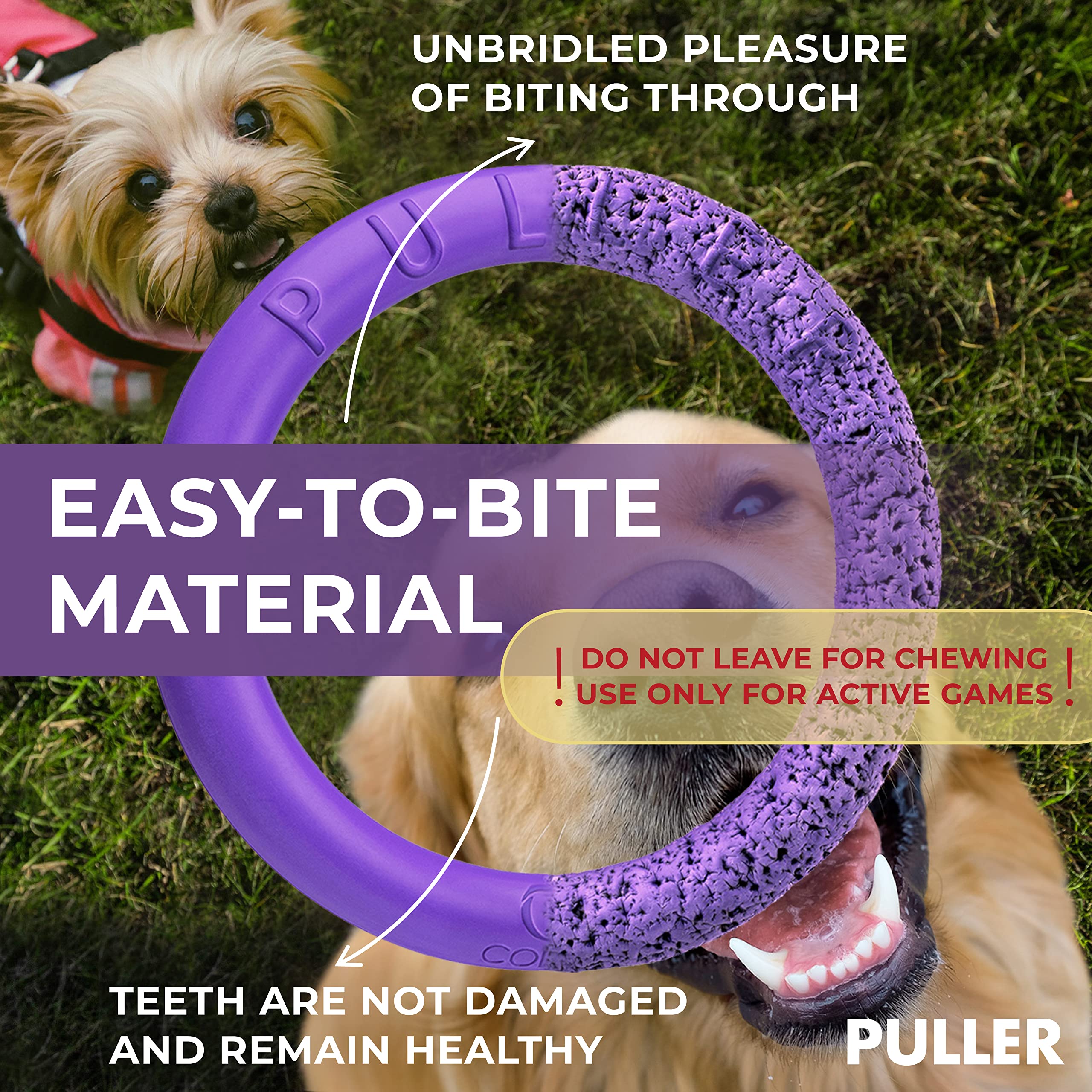 **Durable Outdoor Dog Collar Puller Toy - Interactive Fetch & Tug of War Toy for Small, Medium & Large Dogs - Soft Frisbee & Ball Alternative - Perfect for Backyard Play, Agility Training & Exercise**