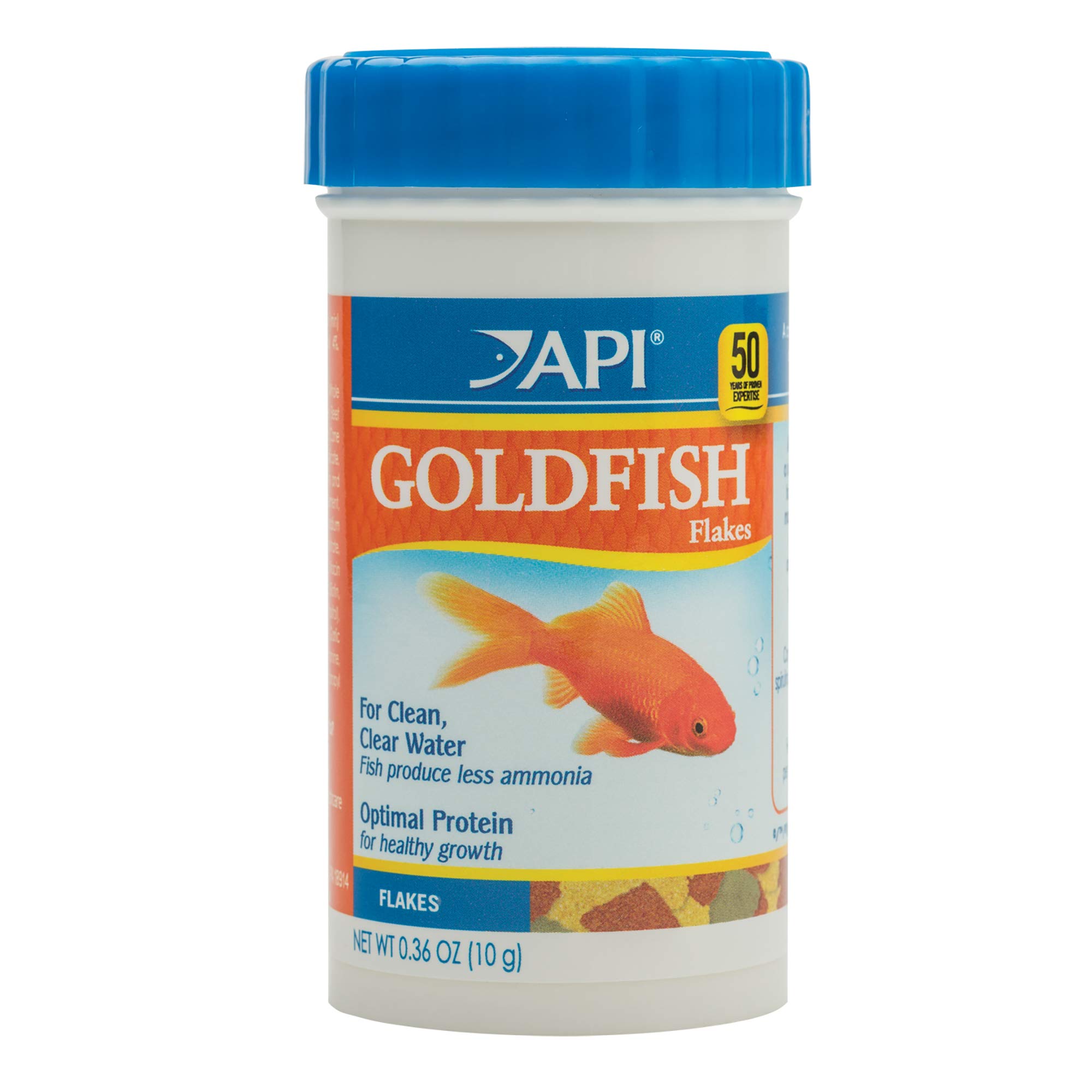 API GOLDFISH FLAKES Fish Food - .36oz Container | Tropical & Coldwater Fish Nutrition | Perfect for Goldfish, Betta & Aquarium Fish Feeding