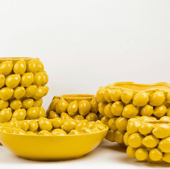 16Cm Lemon-Shaped Ceramic Vase - Decorative Fruit Vase for Home, Office, Wedding & Party Decor
