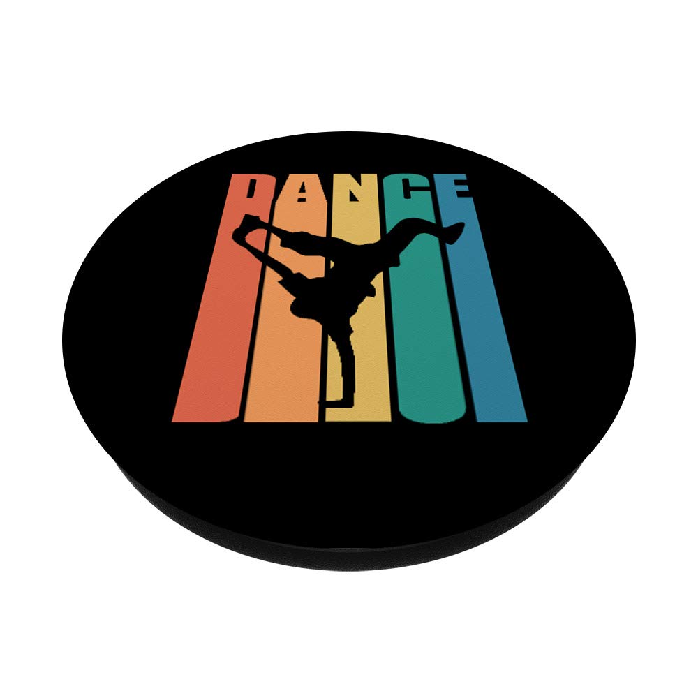 Retro Hip Hop Dance Breakdance B-Boy PopSockets Phone Grip & Stand - Perfect for Dancers, Phone Cases, Tablets & Mobile Accessories | Great for Street Performances, Dance Battles & Hip Hop Events