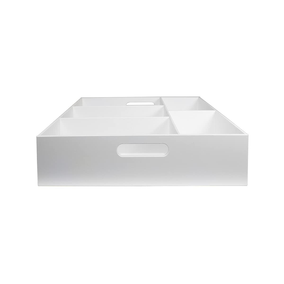 TrippNT 5-Compartment Deep Drawer Organizer - Premium Storage Solution for Kitchen Utensils, Office Supplies & Craft Organization (White) - Perfect for Home, Office, and Workshop Organization
