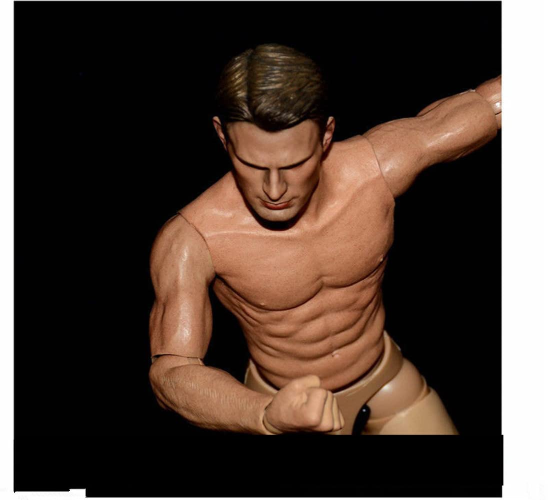 1/6 Scale Male Action Figure Body - 12 Inch Narrow Shoulder Muscular Flexible Collectible Model for Custom Dolls & Diorama Displays