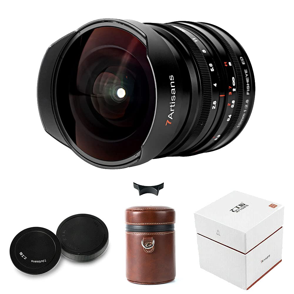 7artisans 10mm f2.8 Full Frame Fisheye Lens for Sony FE Mount - Ultra Wide Angle Manual Focus Lens with Focus Tab & Lens Case - Compatible with Sony A7, A7R, A7S, A6000, NEX Series - Perfect for Landscape, Architecture & Creative Photography - Authorized Reseller with Warranty