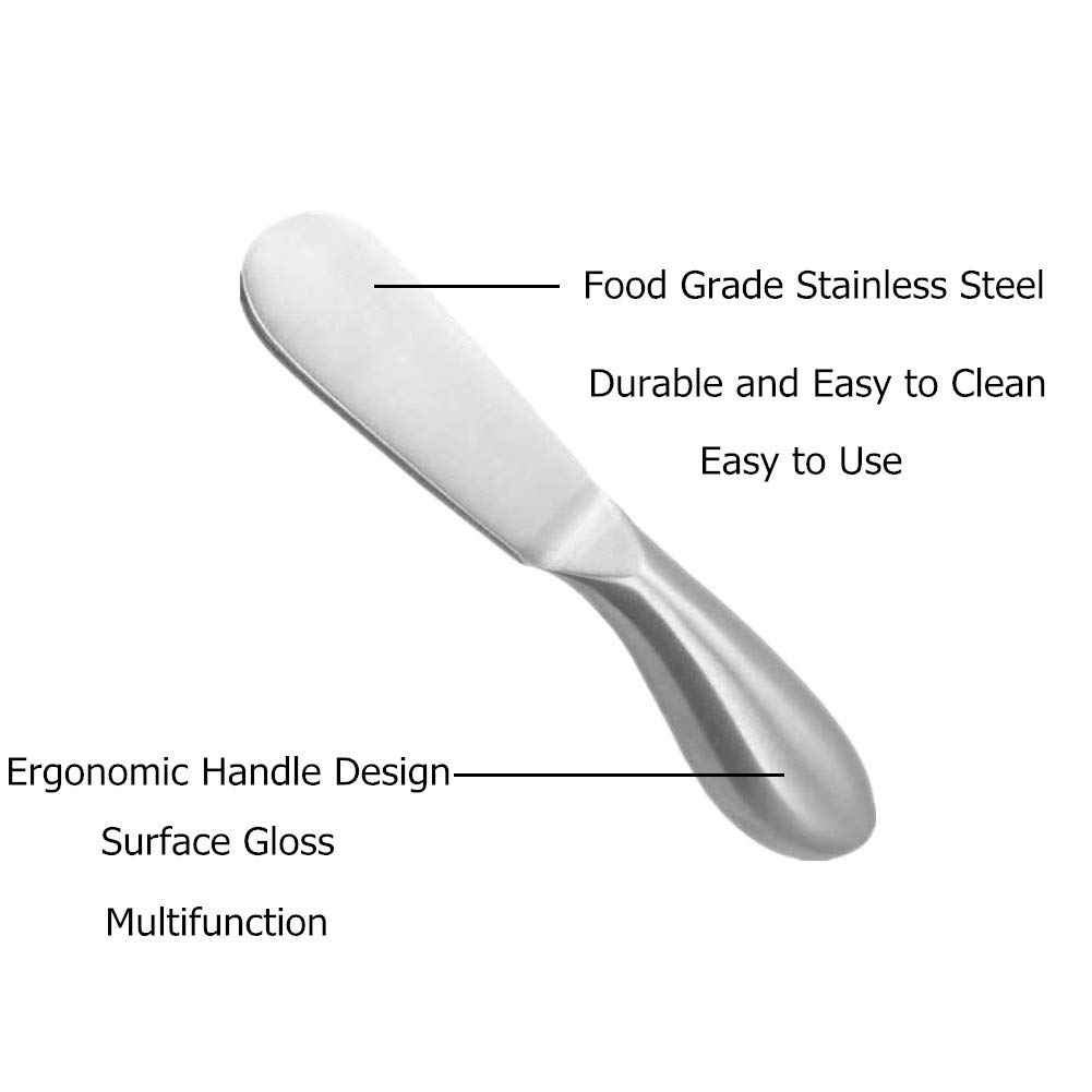 16-Piece Stainless Steel Cheese & Butter Spreader Knife Set - Mini Serving Utensils for Charcuterie Boards (Includes Tongs, Spoons & Forks) - Perfect for Cheese Platters, Pastries, Parties & Entertaining