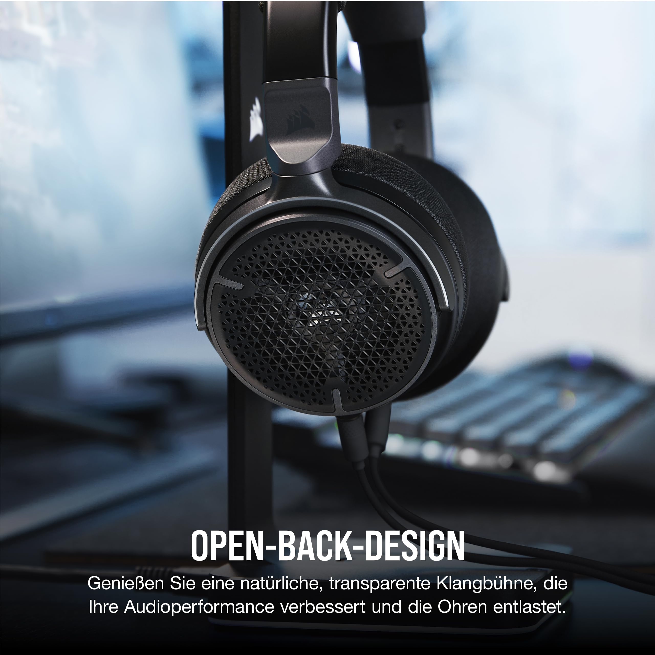 Corsair Virtuoso PRO Wired Open Back Gaming Headset with Detachable Unidirectional Microphone - 50mm Graphene Drivers - 20Hz-40kHz Frequency Response - Carbon Finish - Perfect for Competitive Gaming, Streaming & Music Production